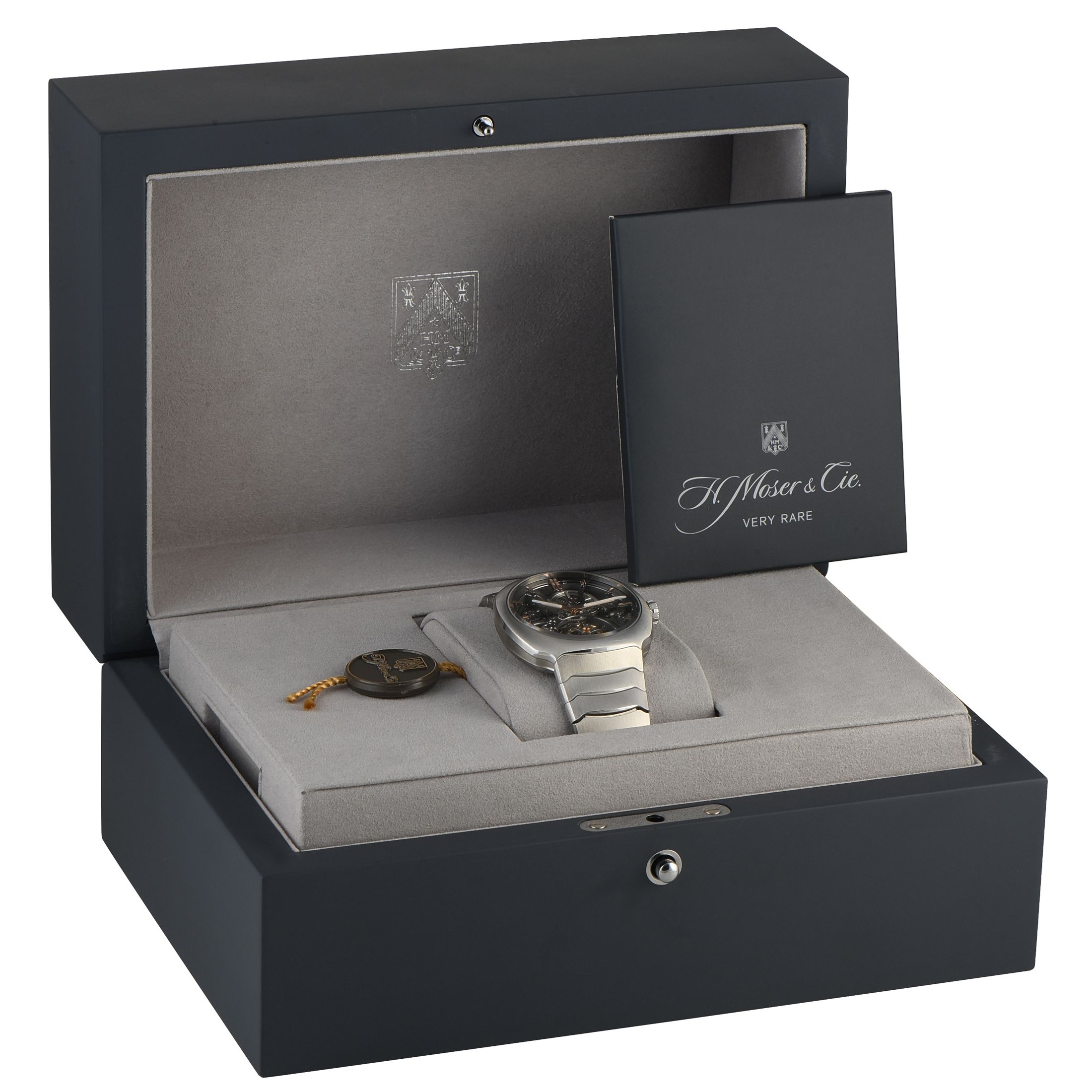 H. Moser & Cie Streamliner Tourbillon Skeleton Steel Watch 6814-1200