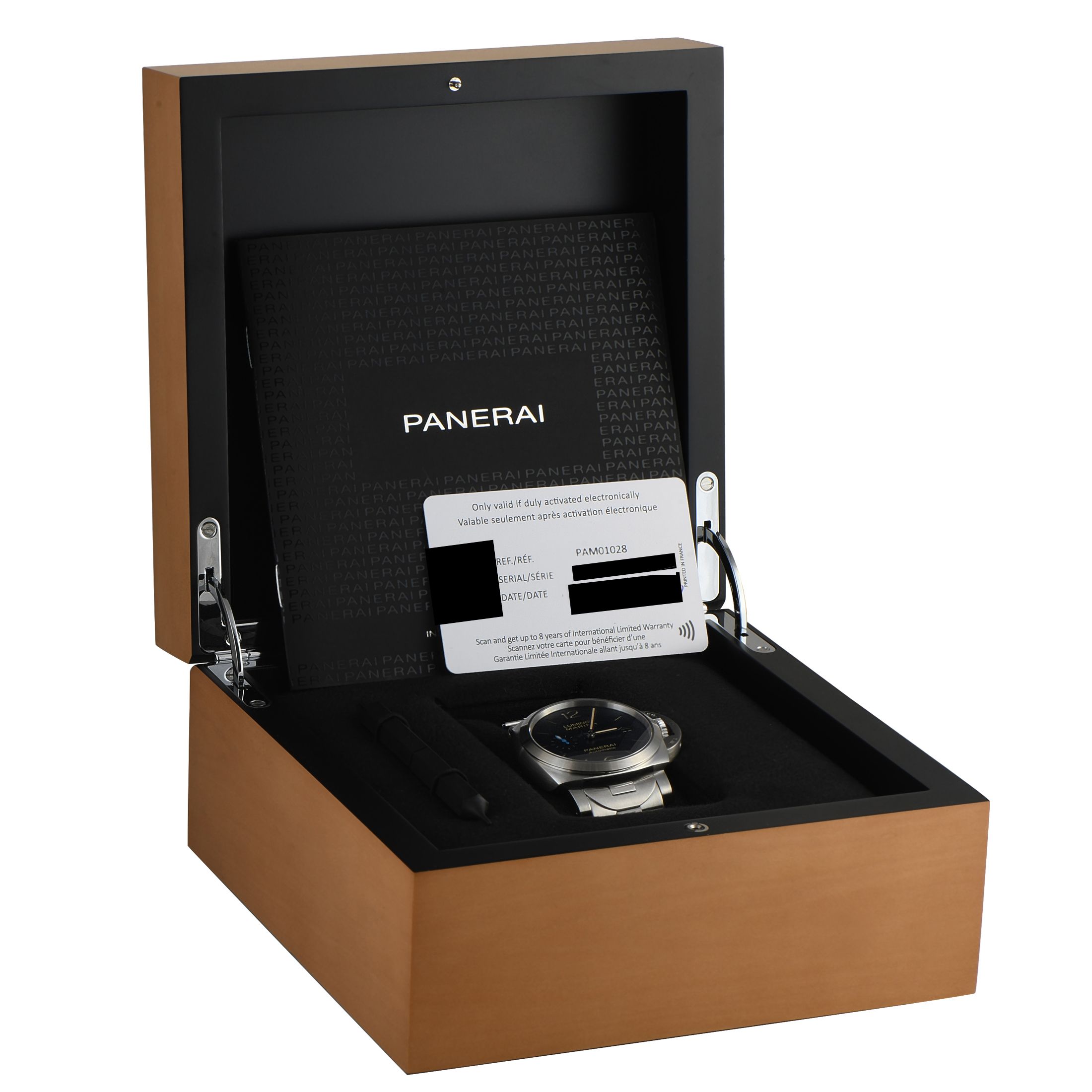 Officine Panerai Luminor Marina Blue Dial Steel Watch PAM01028