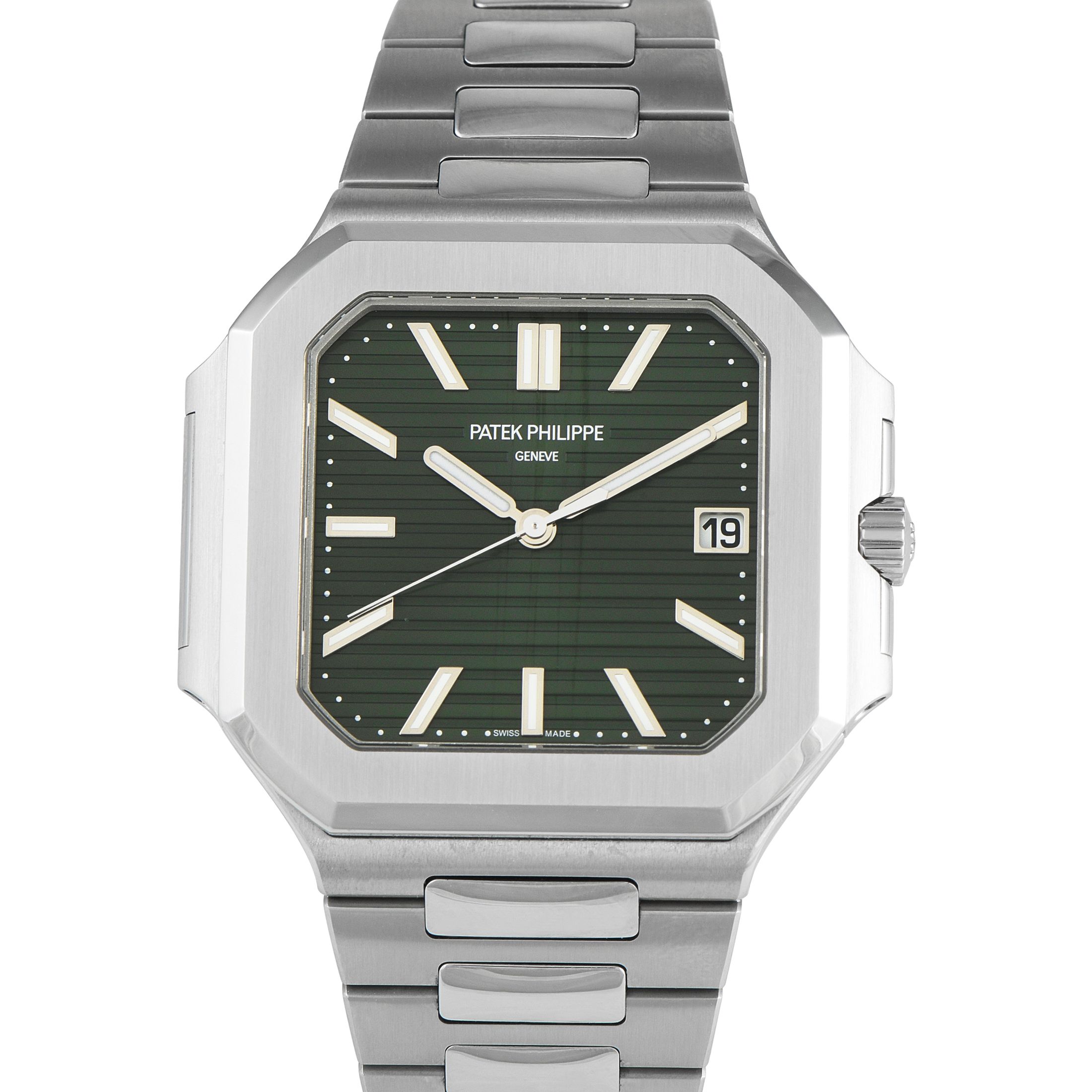 Patek Philippe Cubitus Olive Green Dial Steel Watch 5821/1A-001