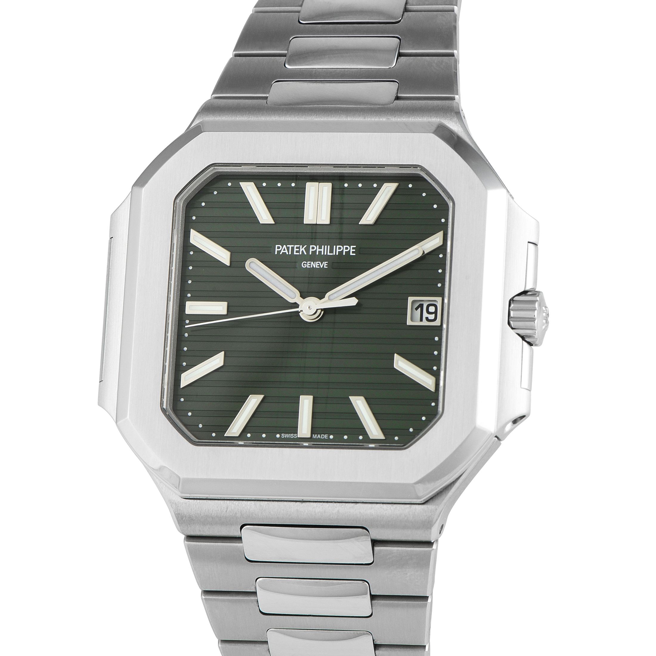 Patek Philippe Cubitus Olive Green Dial Steel Watch 5821/1A-001