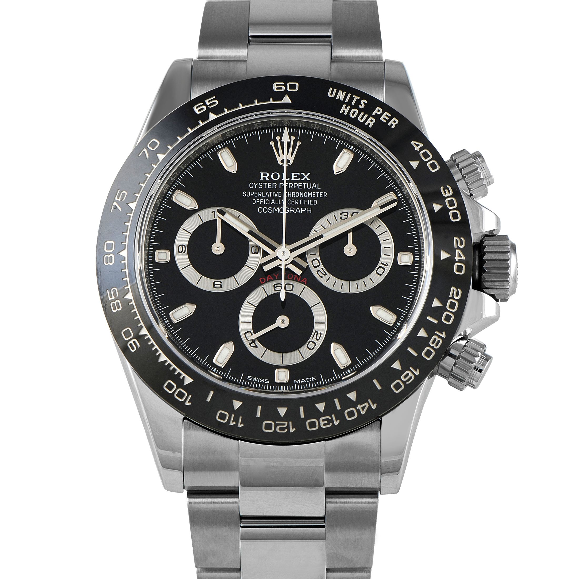 Rolex Daytona Black Dial Steel Watch 116500LN