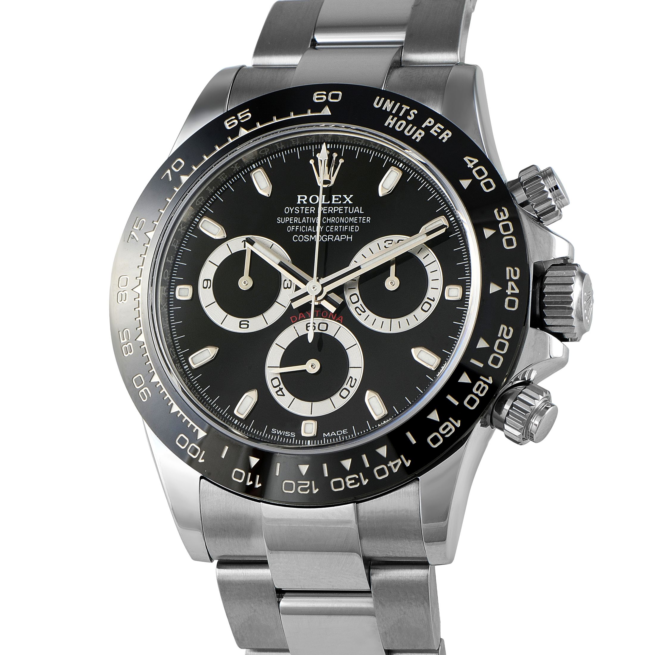 Rolex Daytona Black Dial Steel Watch 116500LN