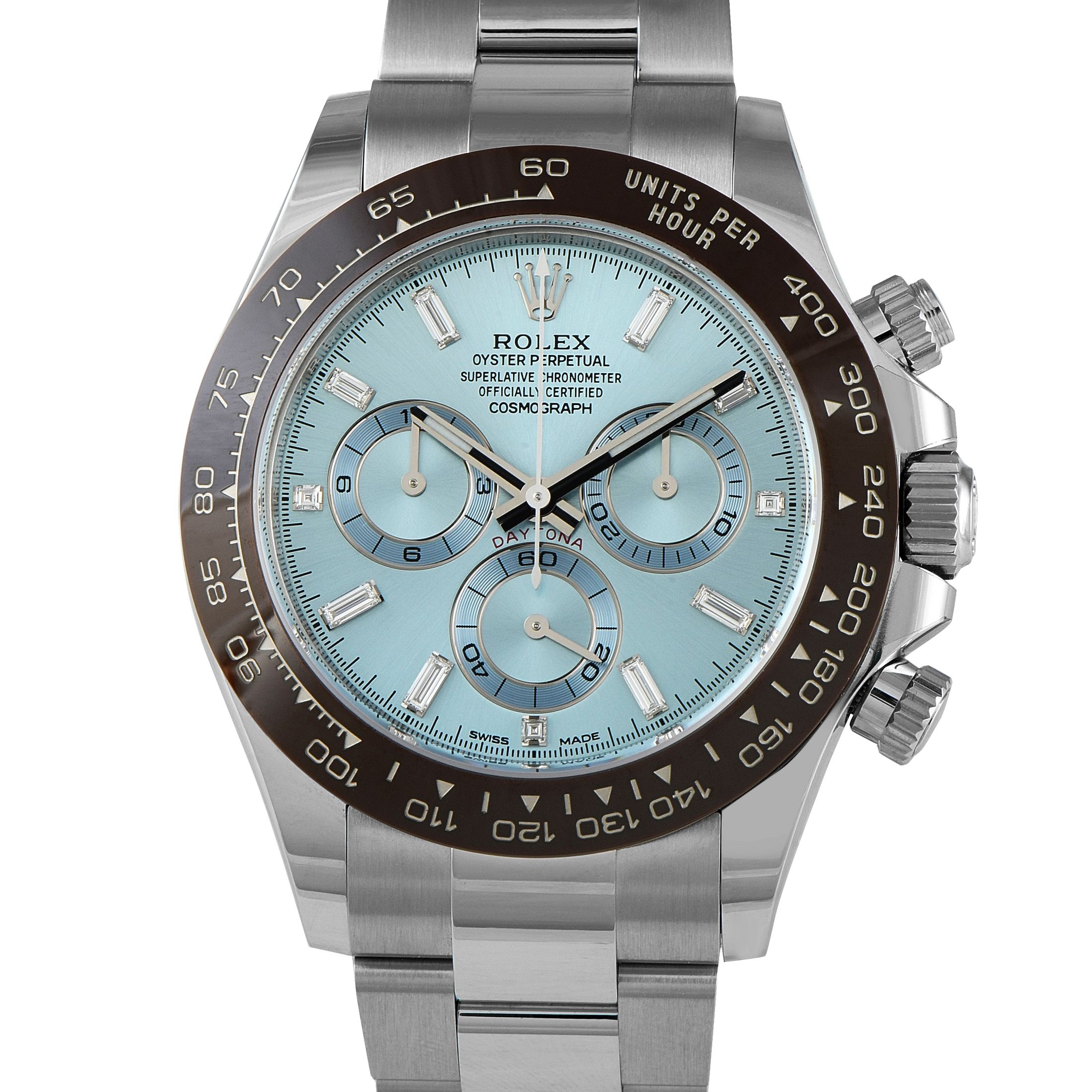Rolex Daytona Ice Blue Diamond Dial Platinum Watch 116506