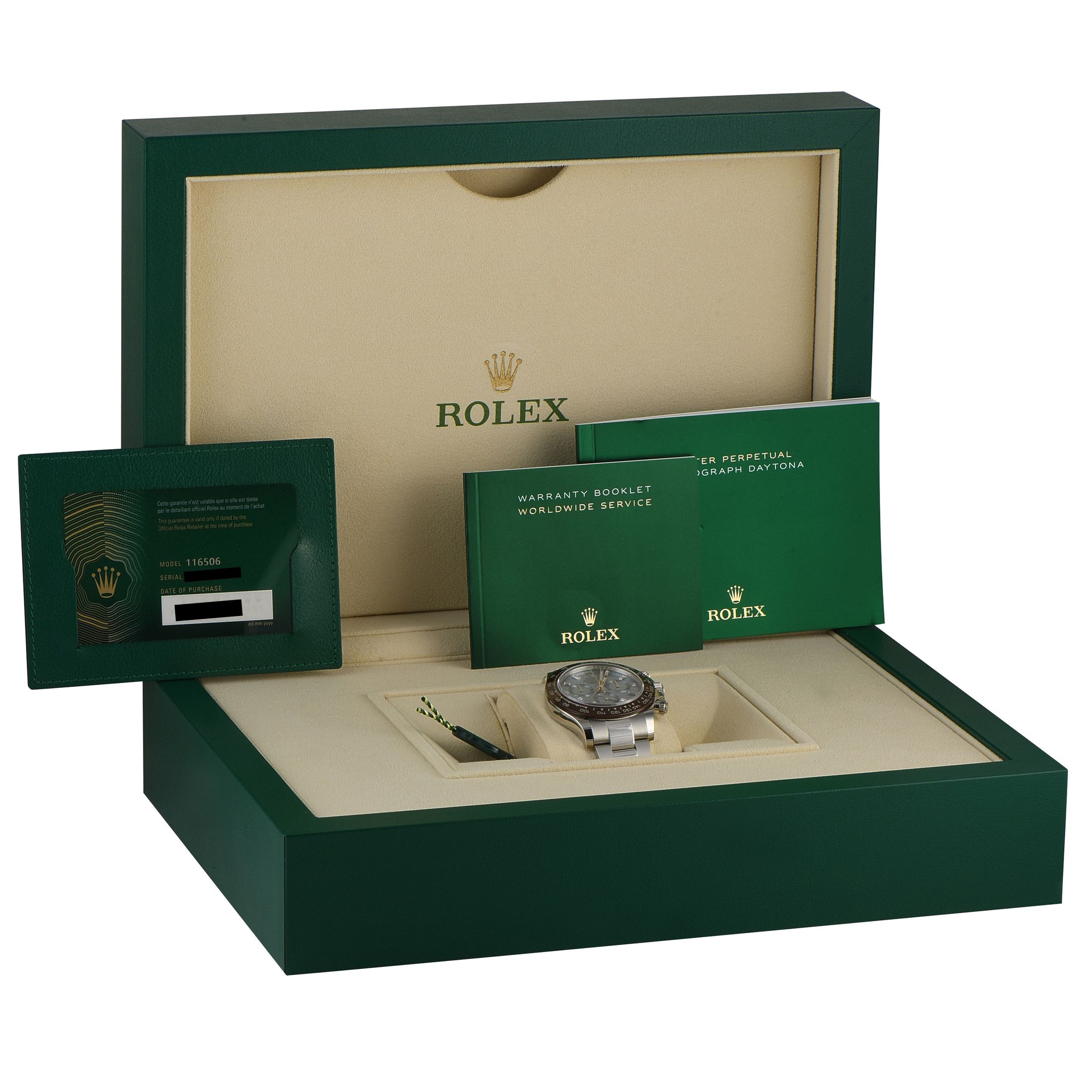 Rolex Daytona Ice Blue Diamond Dial Platinum Watch 116506
