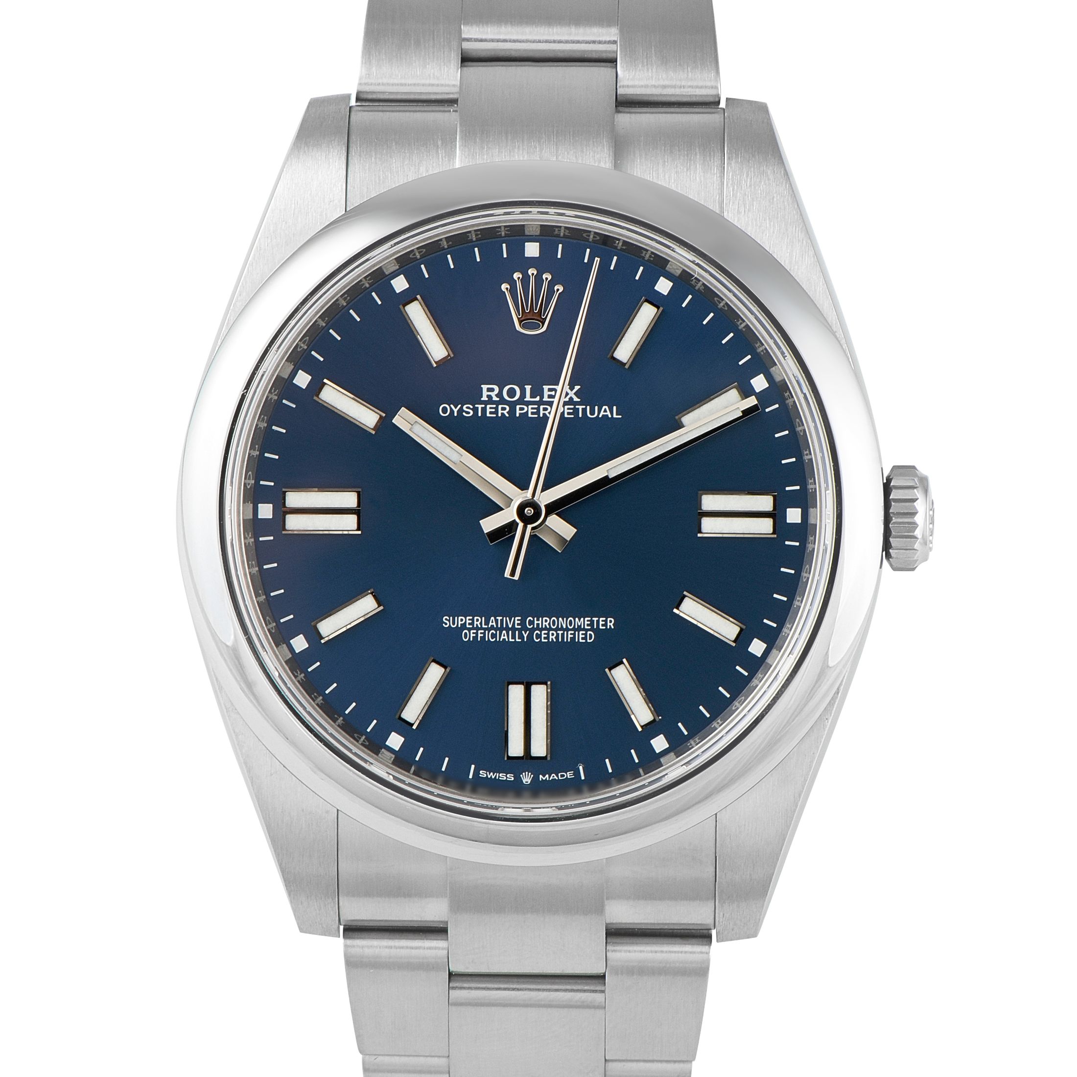 Rolex Oyster Perpetual 41 Blue Dial Steel Watch 124300