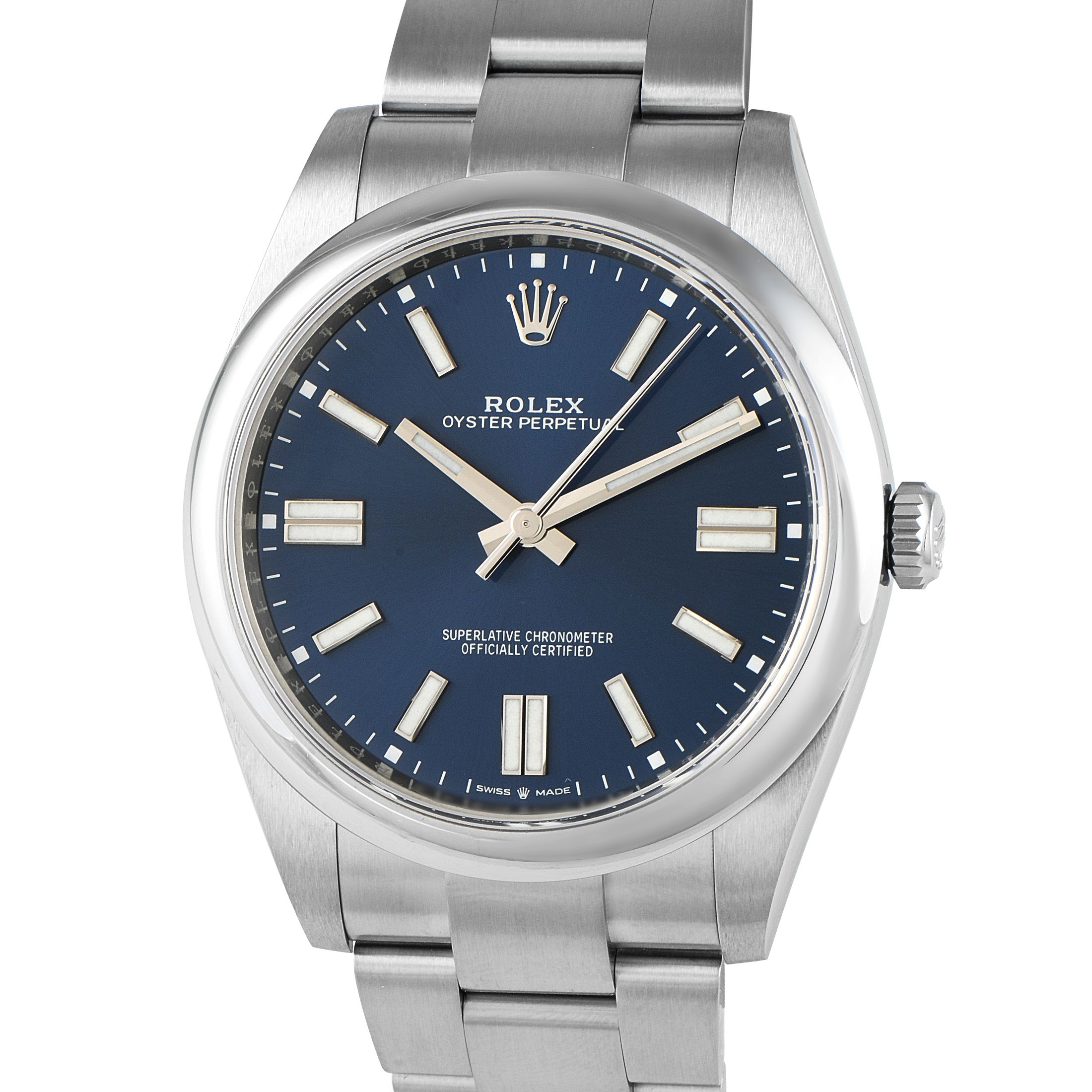 Rolex Oyster Perpetual 41 Blue Dial Steel Watch 124300