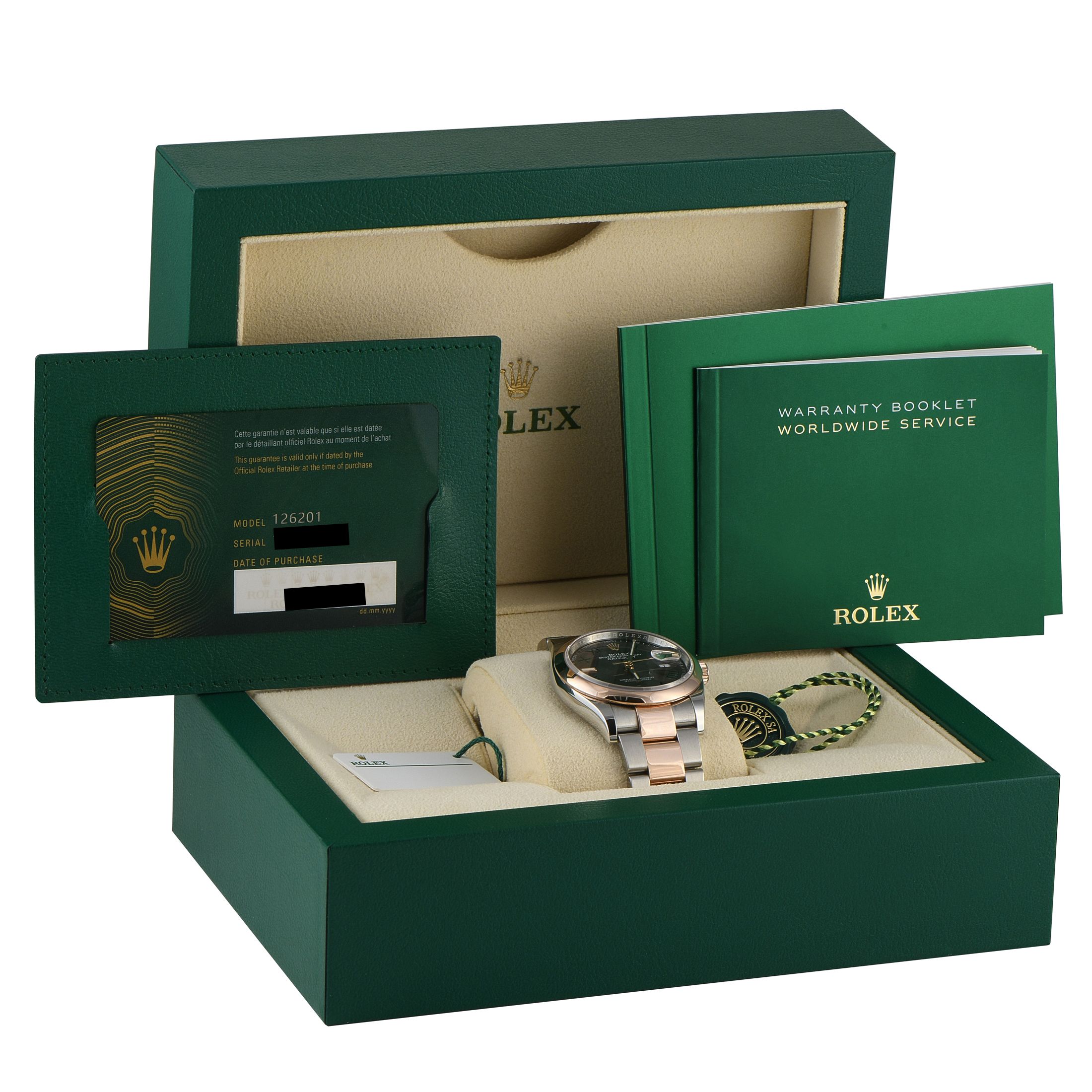 Rolex Datejust 36 Wimbledon Dial Two-Tone Oyster Watch 126201