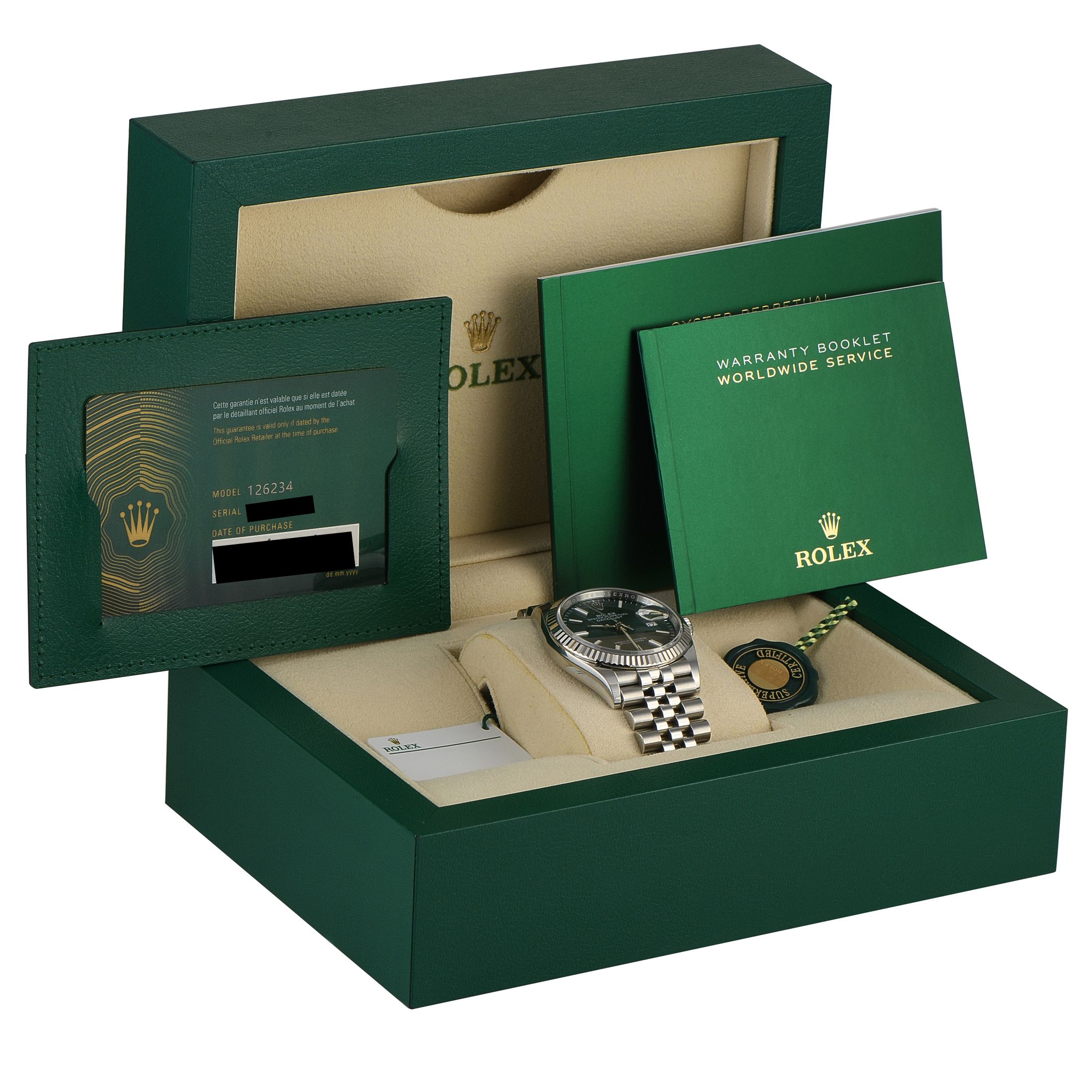 Rolex Datejust 36 Mint Green Dial Steel and White Gold Jubilee Watch 126234
