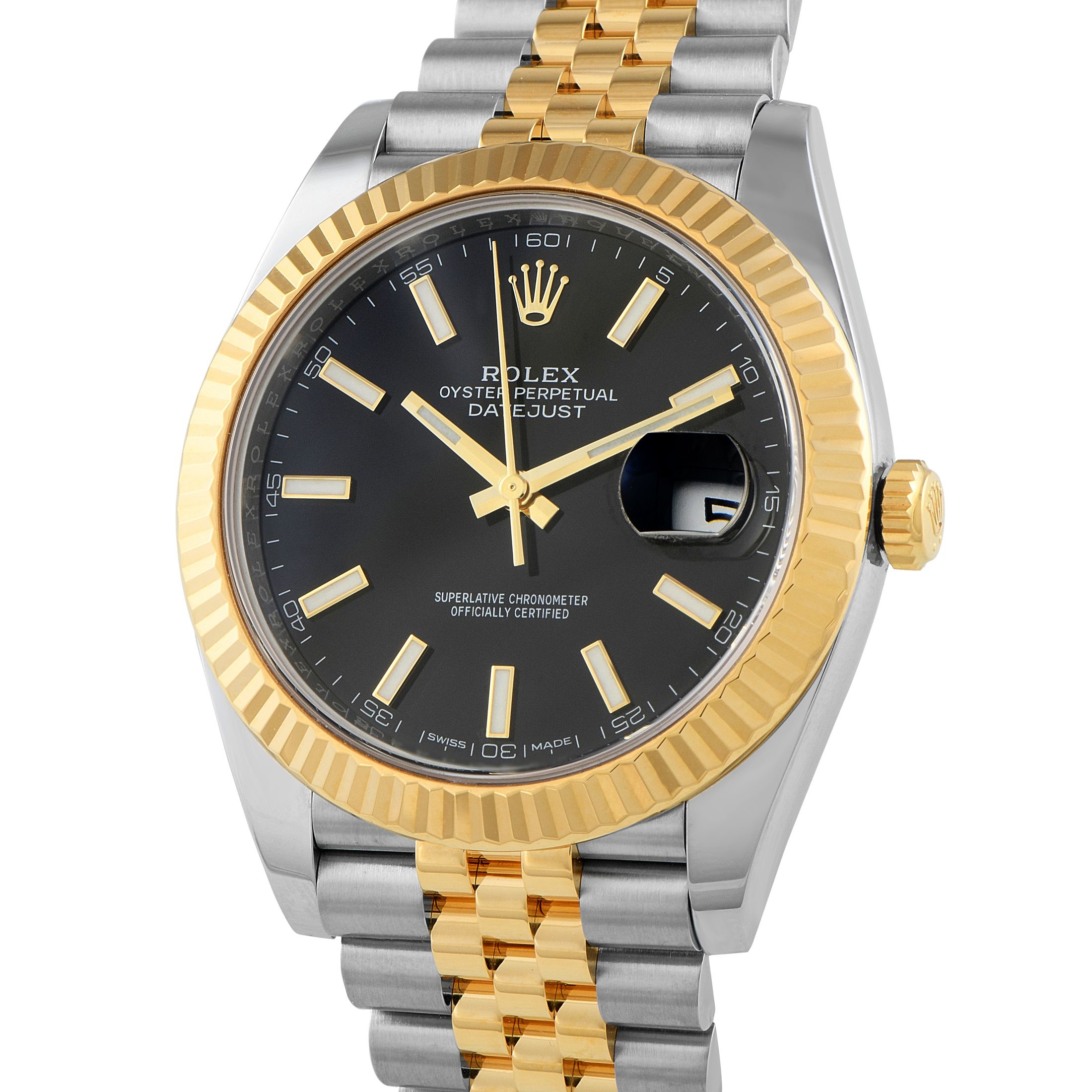 Rolex Datejust 41 Black Dial Two-Tone Jubilee Watch 126333