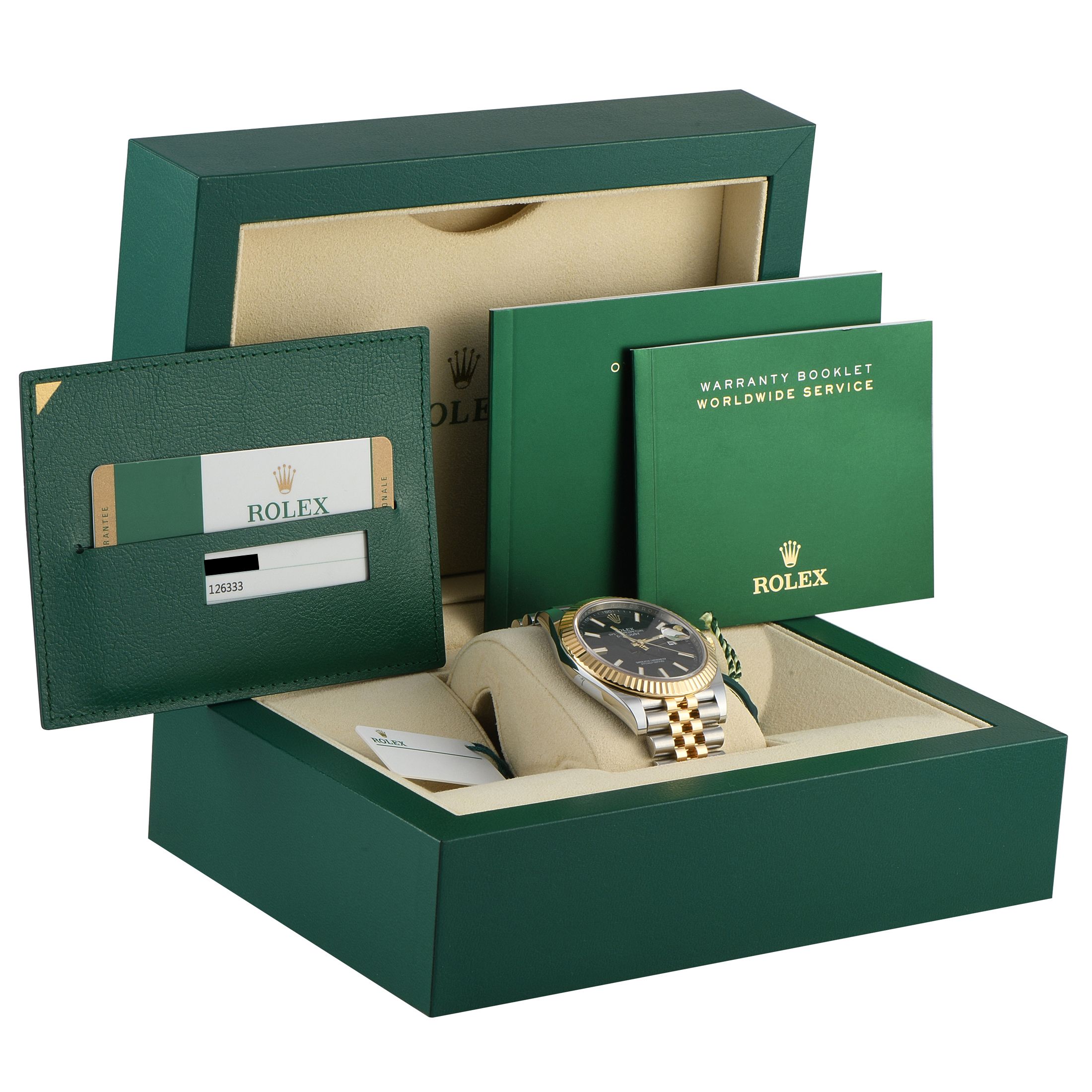 Rolex Datejust 41 Black Dial Two-Tone Jubilee Watch 126333