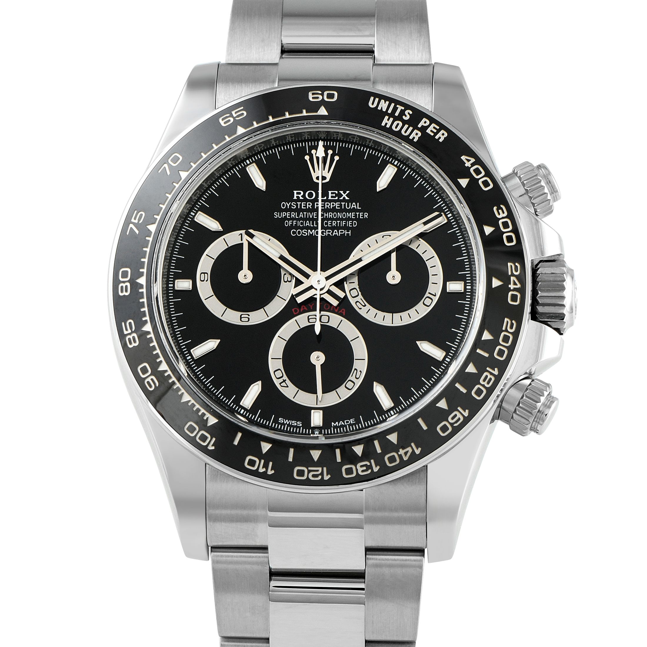 Rolex Daytona Black Dial Steel Watch 126500LN