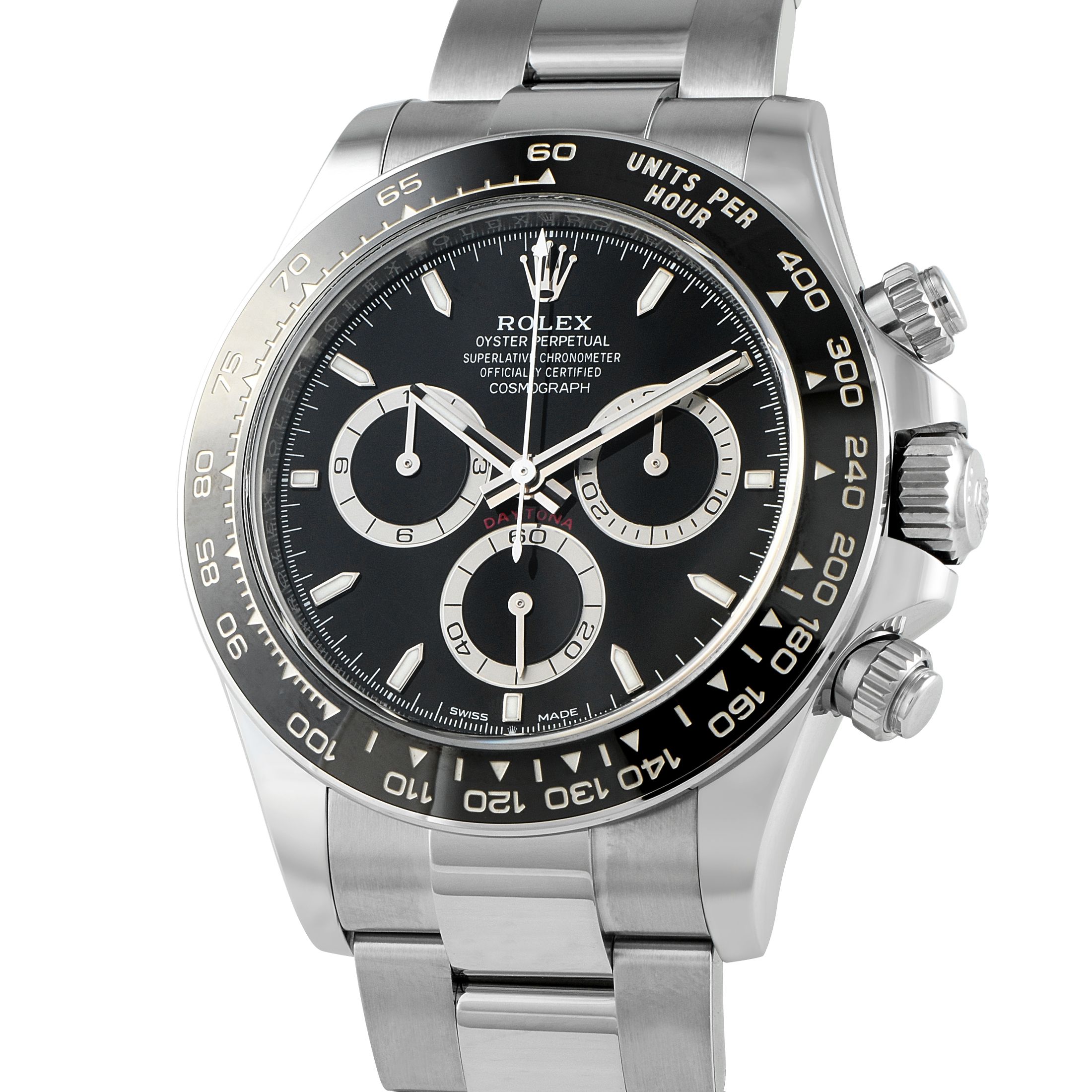 Rolex Daytona Black Dial Steel Watch 126500LN