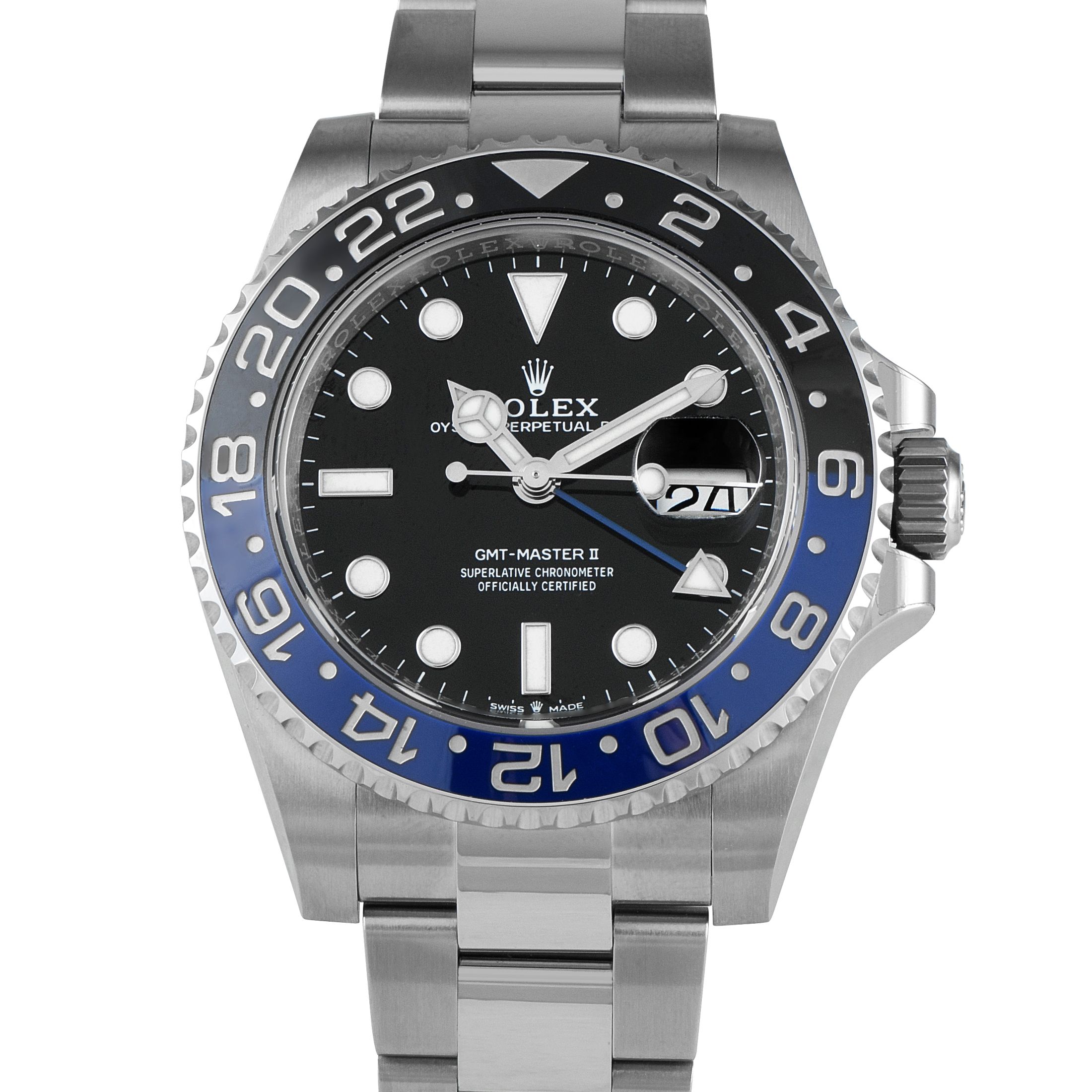 Rolex GMT-Master II Batman Steel Oyster Watch 126710BLNR
