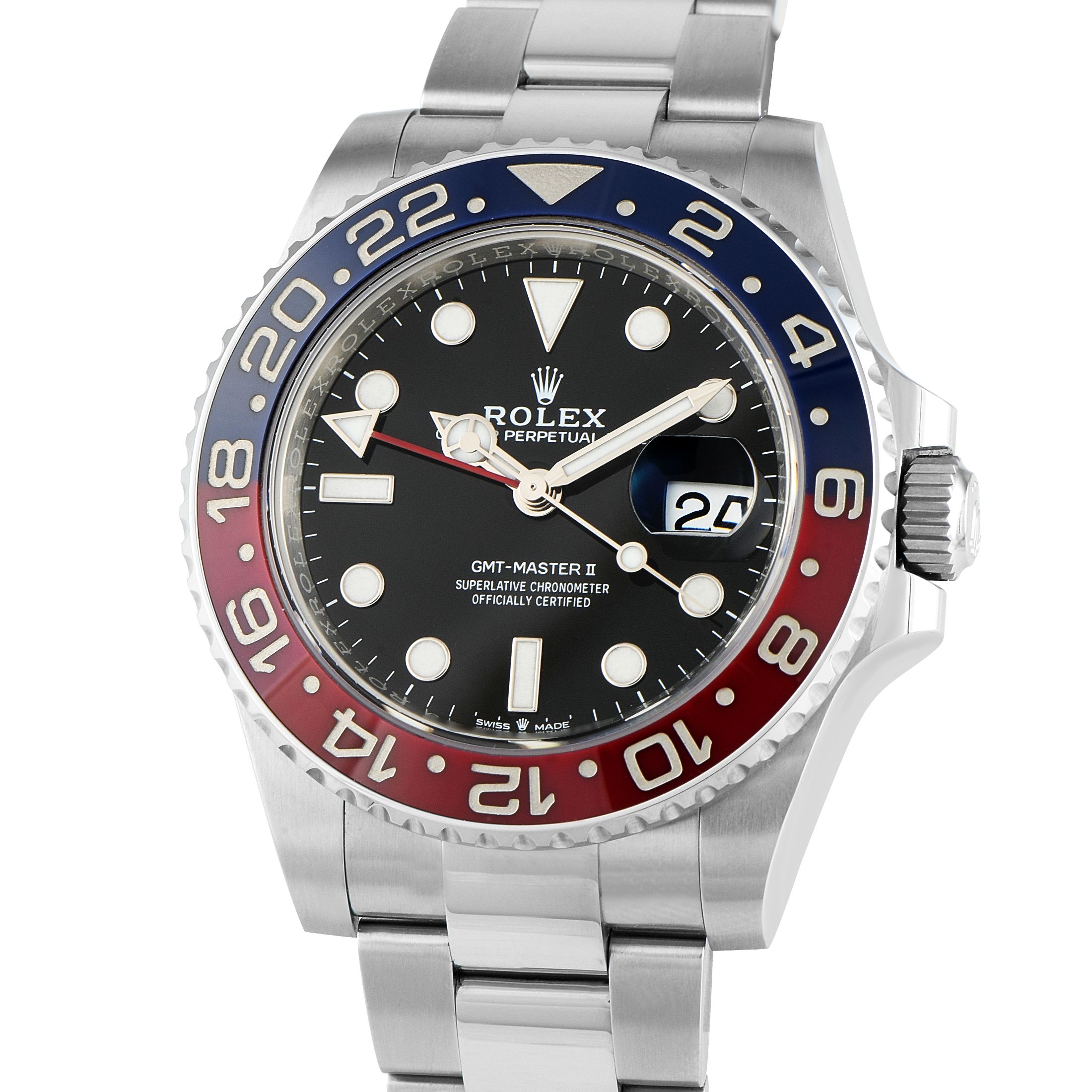 Rolex GMT-Master II Pepsi Steel Oyster Watch 126710BLRO