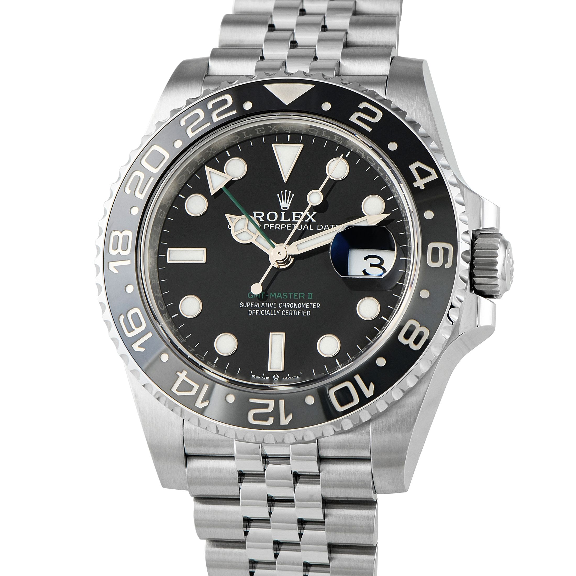 Rolex GMT-Master II Bruce Wayne Steel Jubilee Watch 126710GRNR
