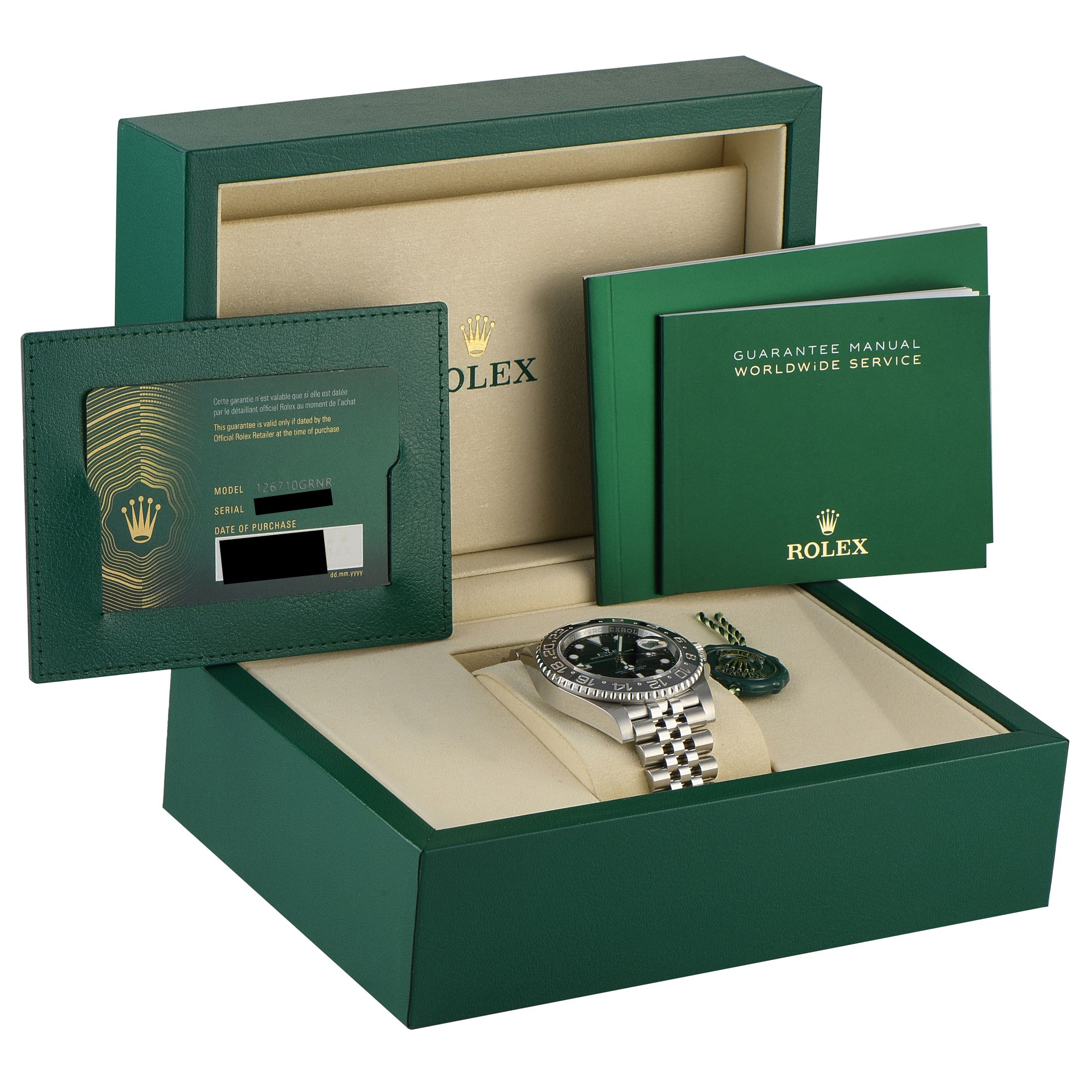 Rolex GMT-Master II Bruce Wayne Steel Jubilee Watch 126710GRNR