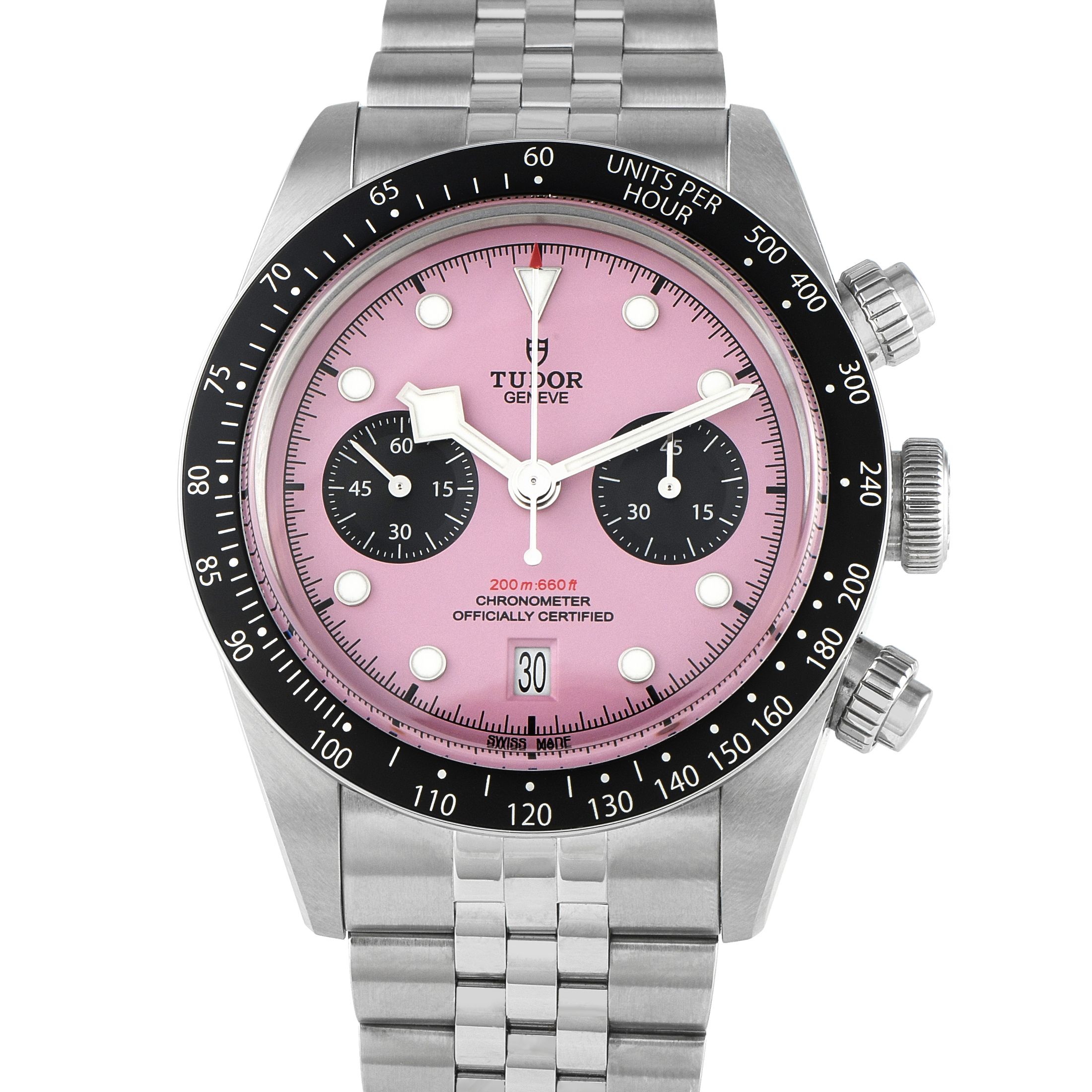 Tudor Black Bay Chrono Pink Dial Steel Watch 79360N-0019