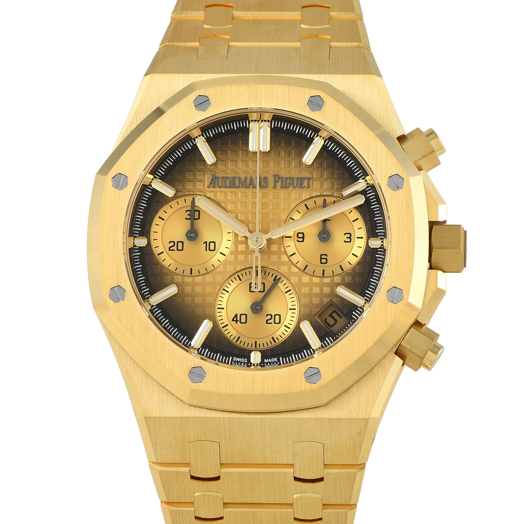 Audemars Piguet Royal Oak Chronograph Smoked Gold Dial Yellow Gold Watch 26240ba.oo.1320ba.02
