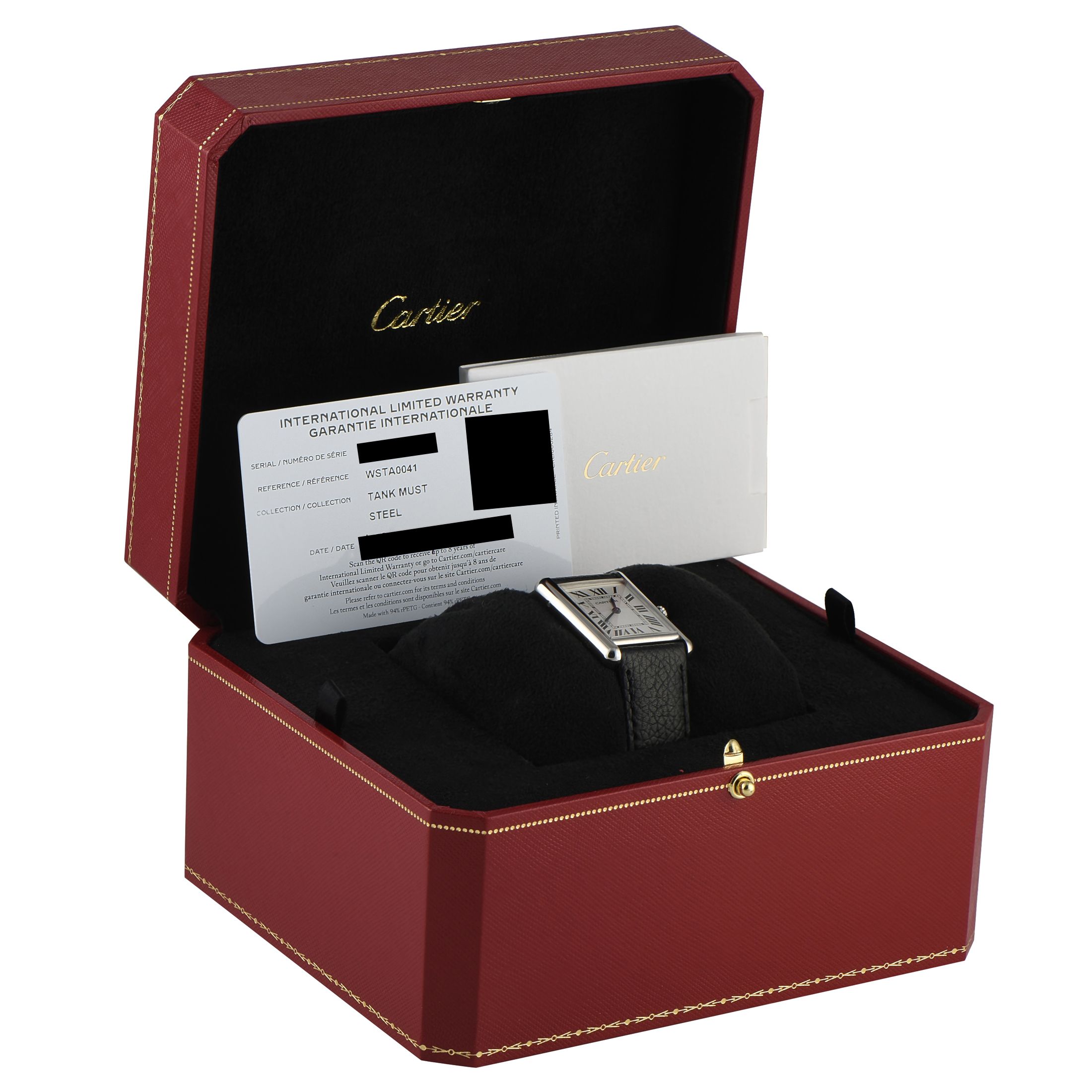 Cartier Tank Must Large Model Quartz Steel Watch WSTA0041