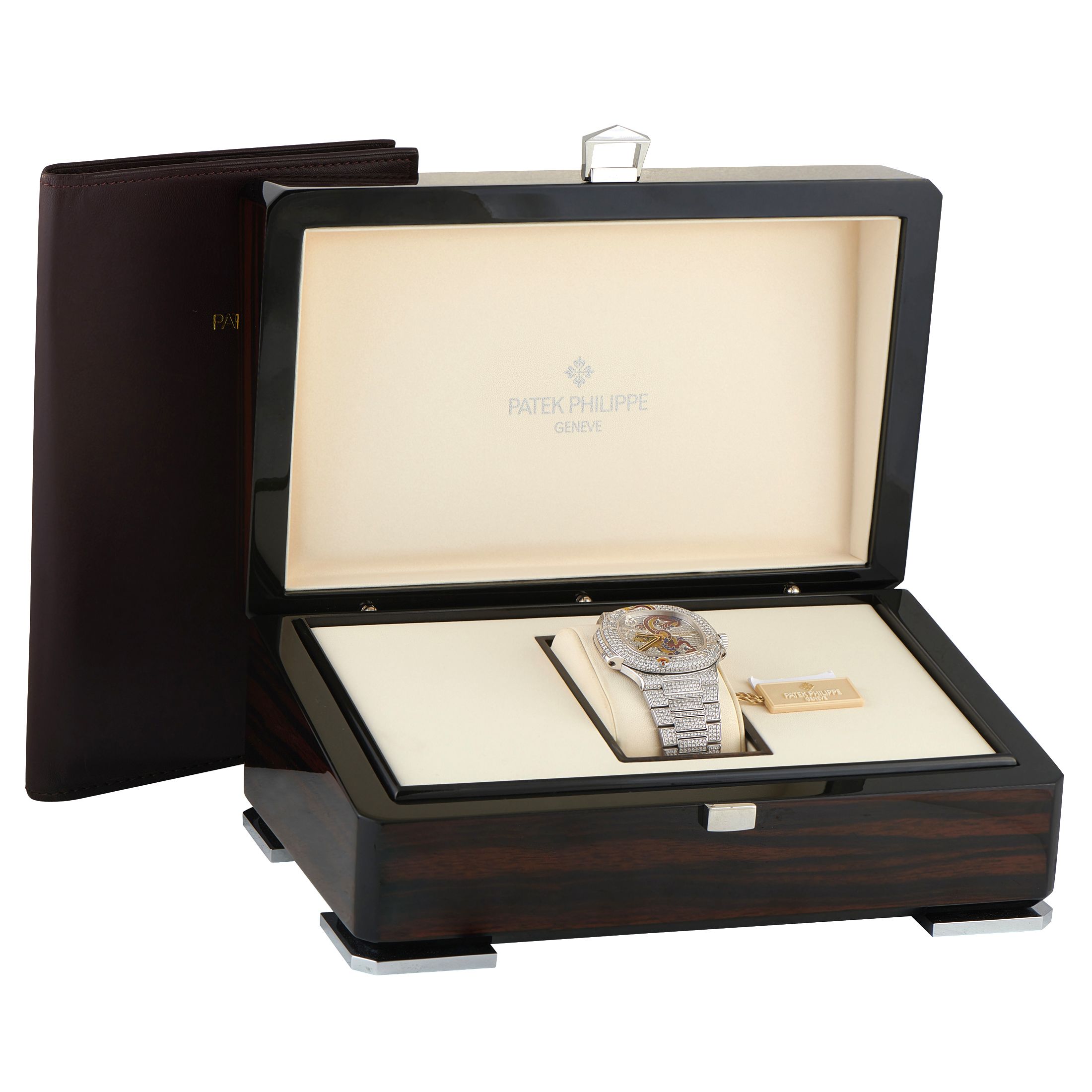 Patek Philippe Nautilus Shanghai Full Diamond and Enamel White Gold Watch 5720/1G-001 Dragon