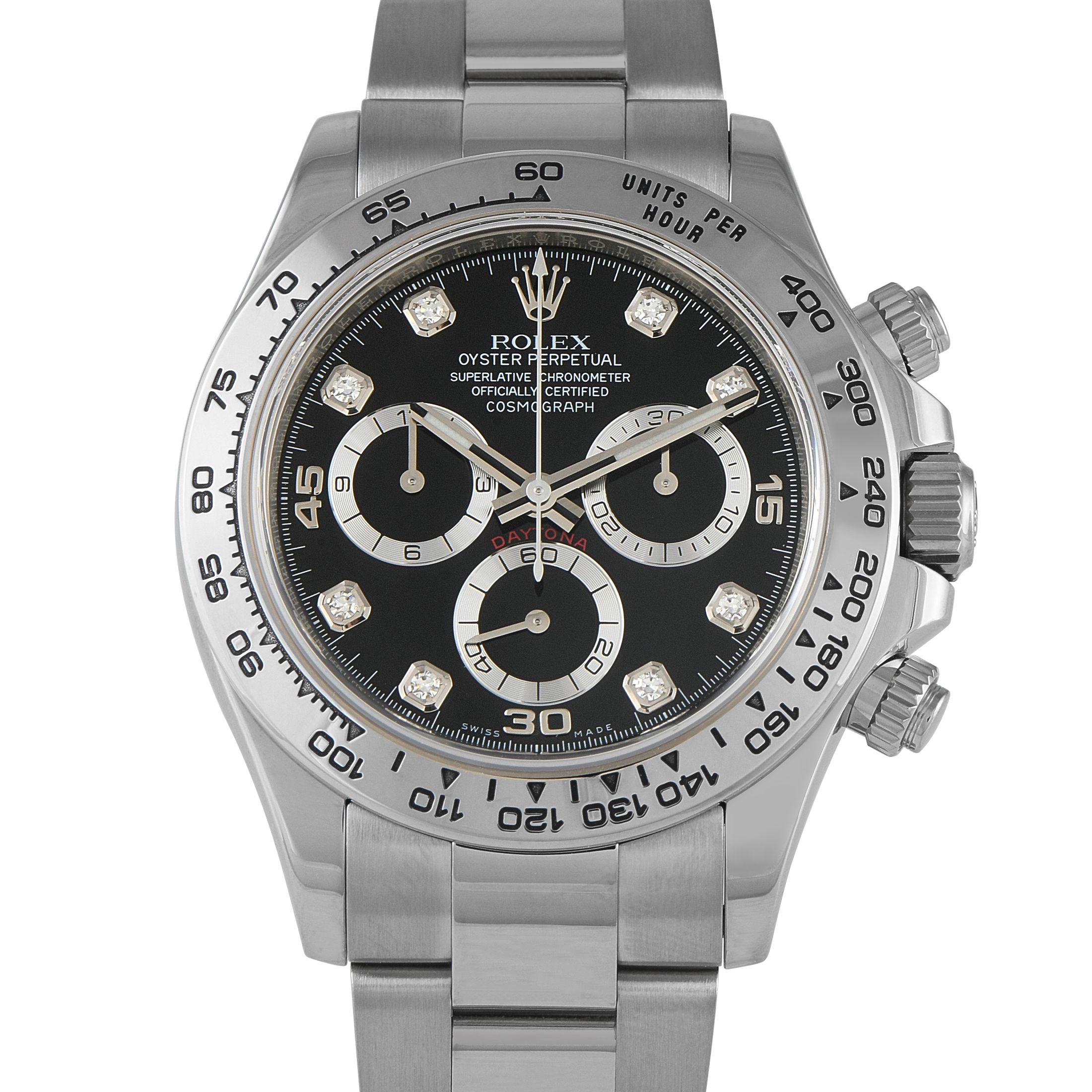 Rolex Daytona Diamond Dial White Gold Watch 116509