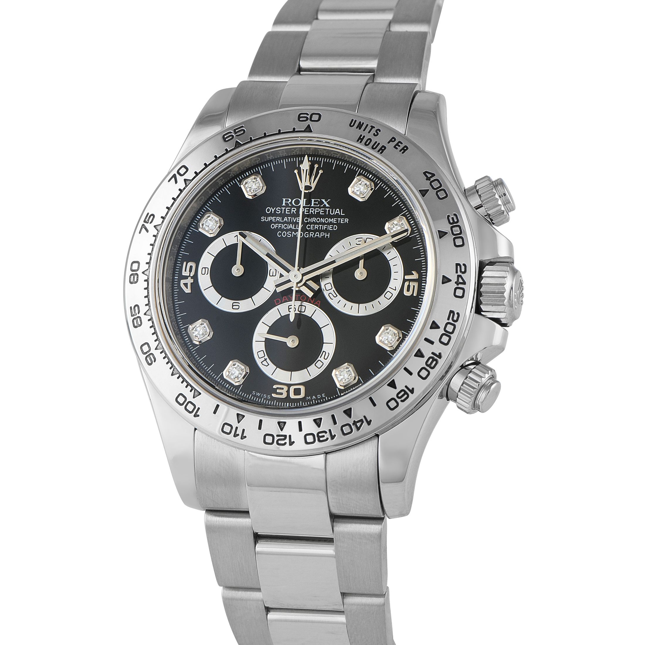 Rolex Daytona Diamond Dial White Gold Watch 116509
