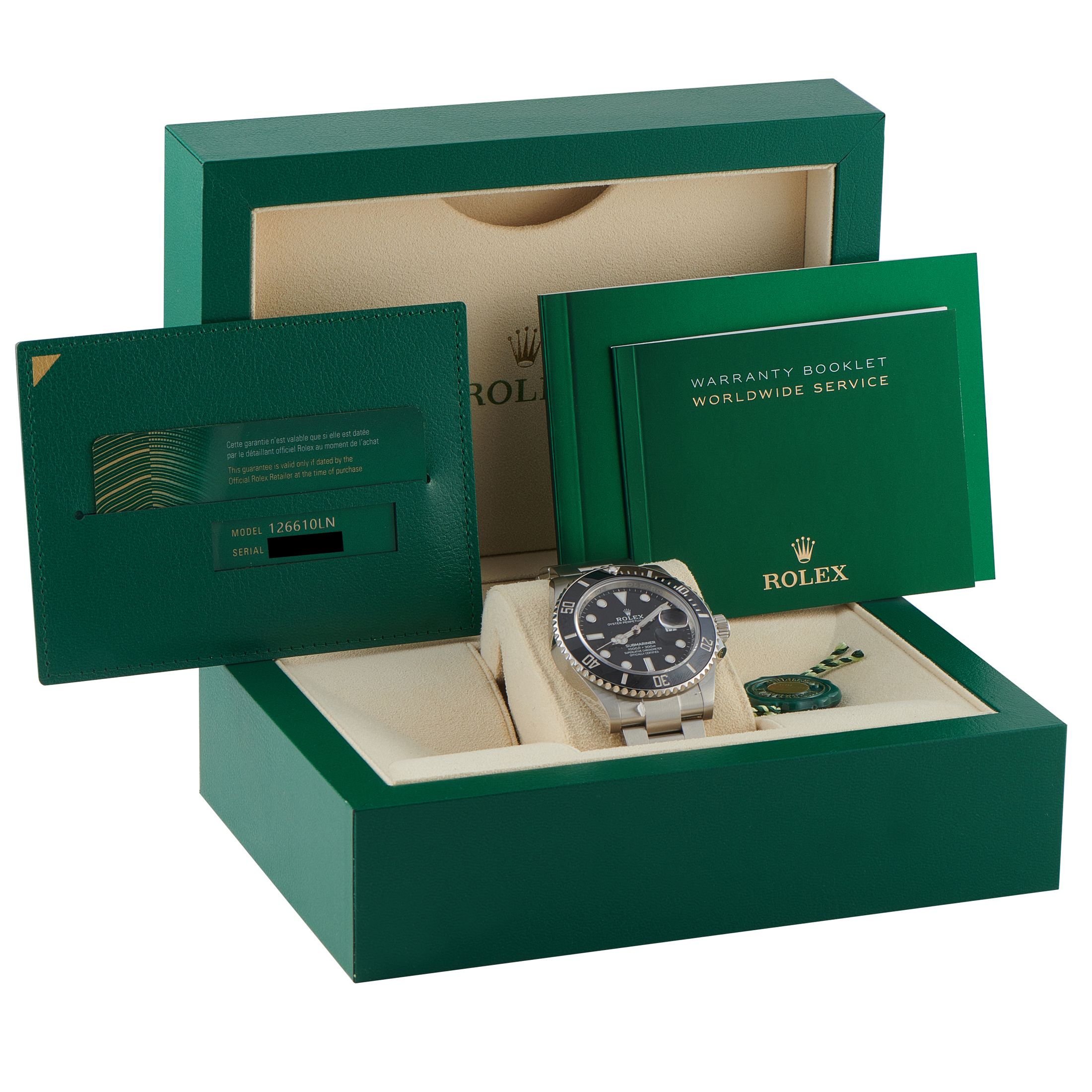 Rolex Submariner Date Black Dial Steel Watch 126610LN