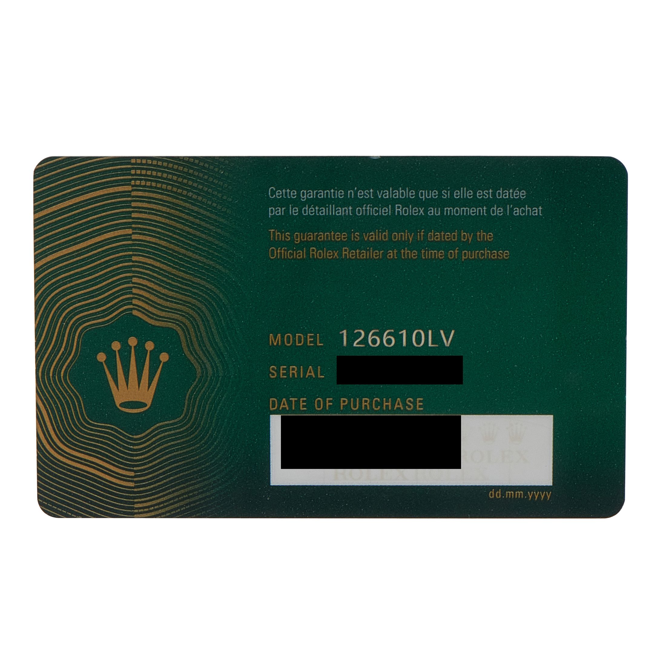 Rolex Submariner Date Starbucks Steel Watch 126610LV