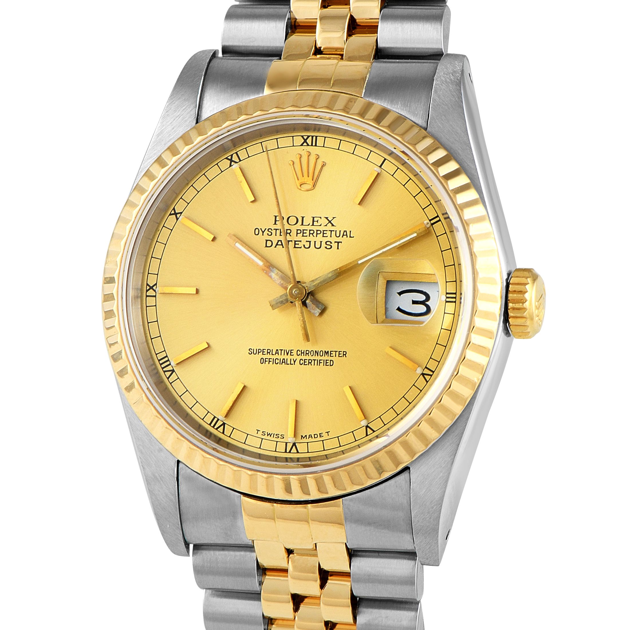 Rolex Datejust 36 Champagne Dial Two-Tone Jubilee Watch 16233