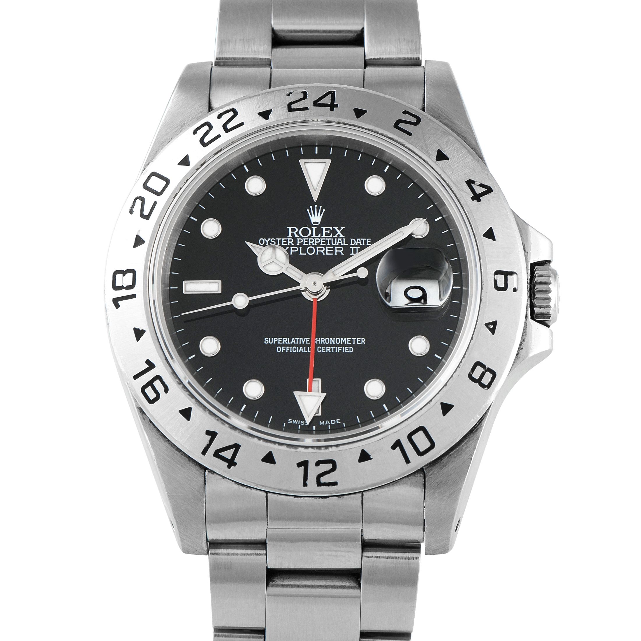 Rolex Explorer II Black Dial Steel Watch 16570