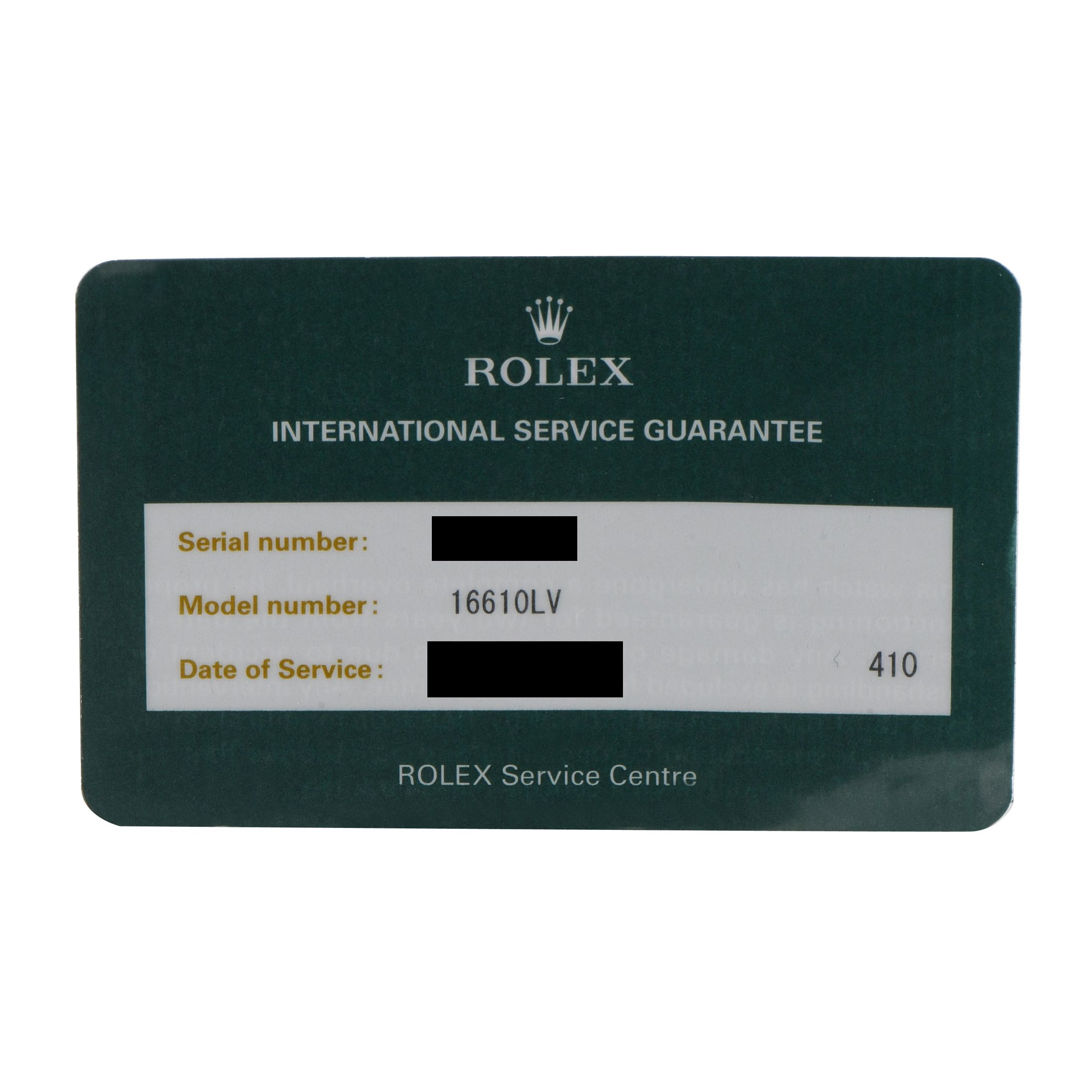 Rolex Submariner Date Kermit Steel Watch 16610LV