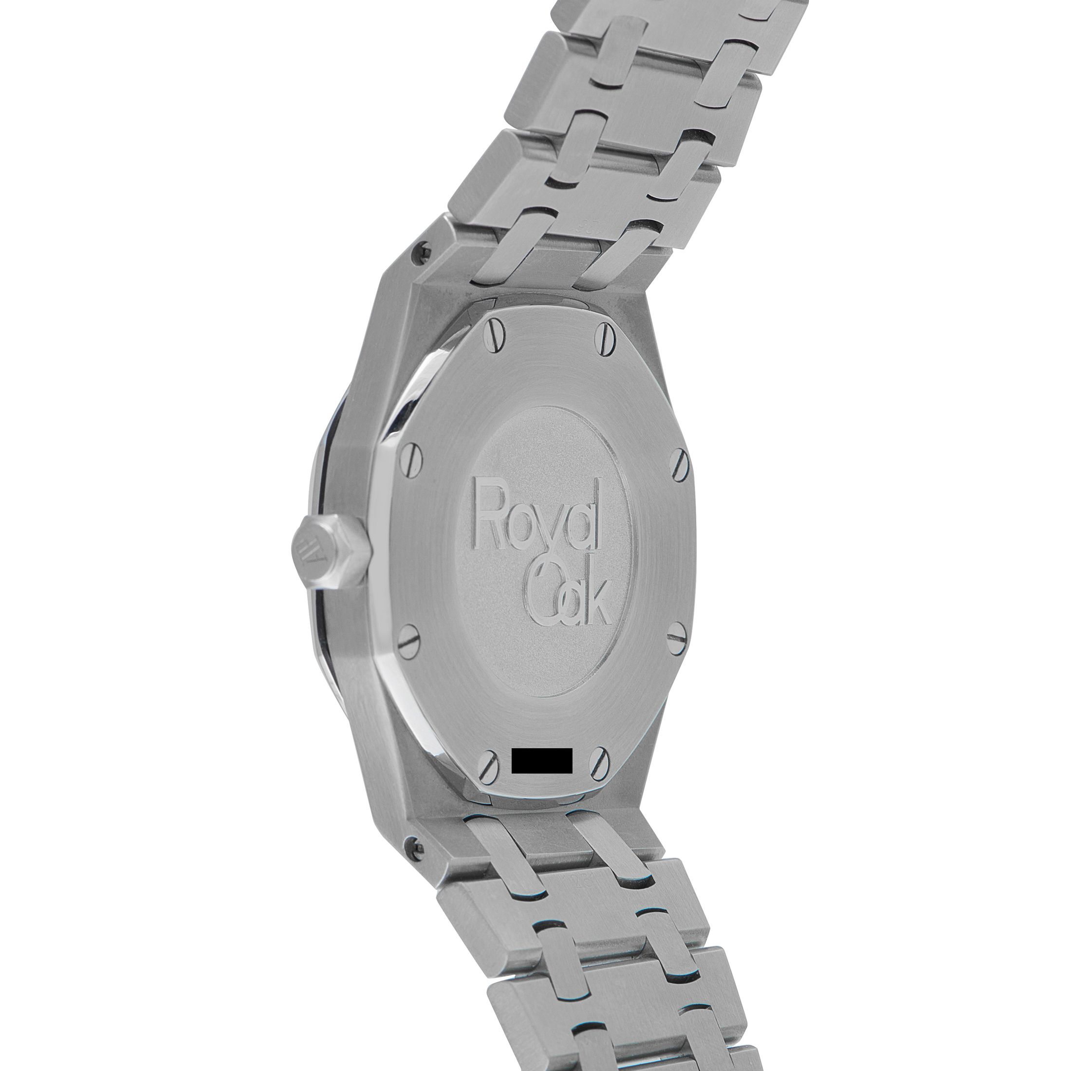 Audemars Piguet Royal Oak Silver Dial Diamond Bezel Quartz Watch 67651ST.ZZ.1261ST.01