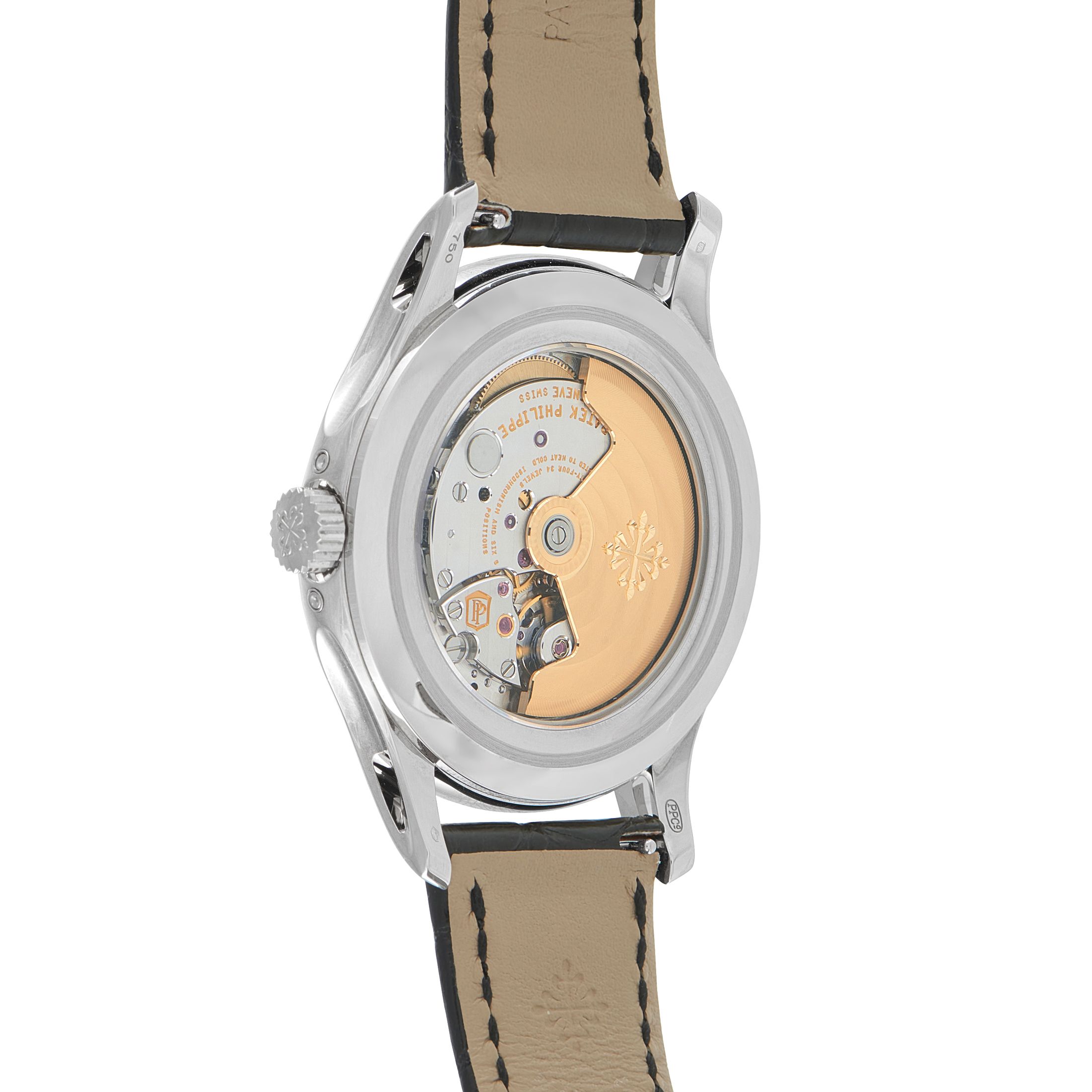 Patek Philippe Complications Annual Calendar Moon Phase White Gold Watch 5205G-013