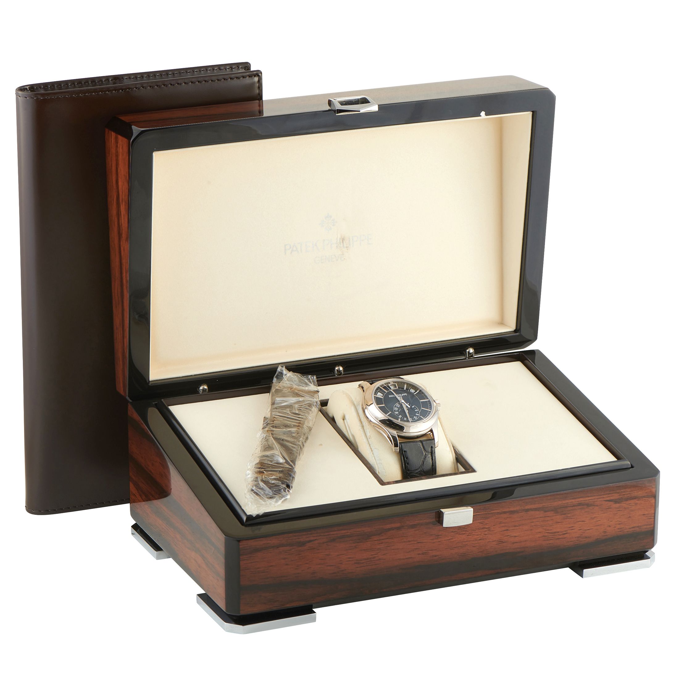 Patek Philippe Complications Annual Calendar Moon Phase White Gold Watch 5205G-013