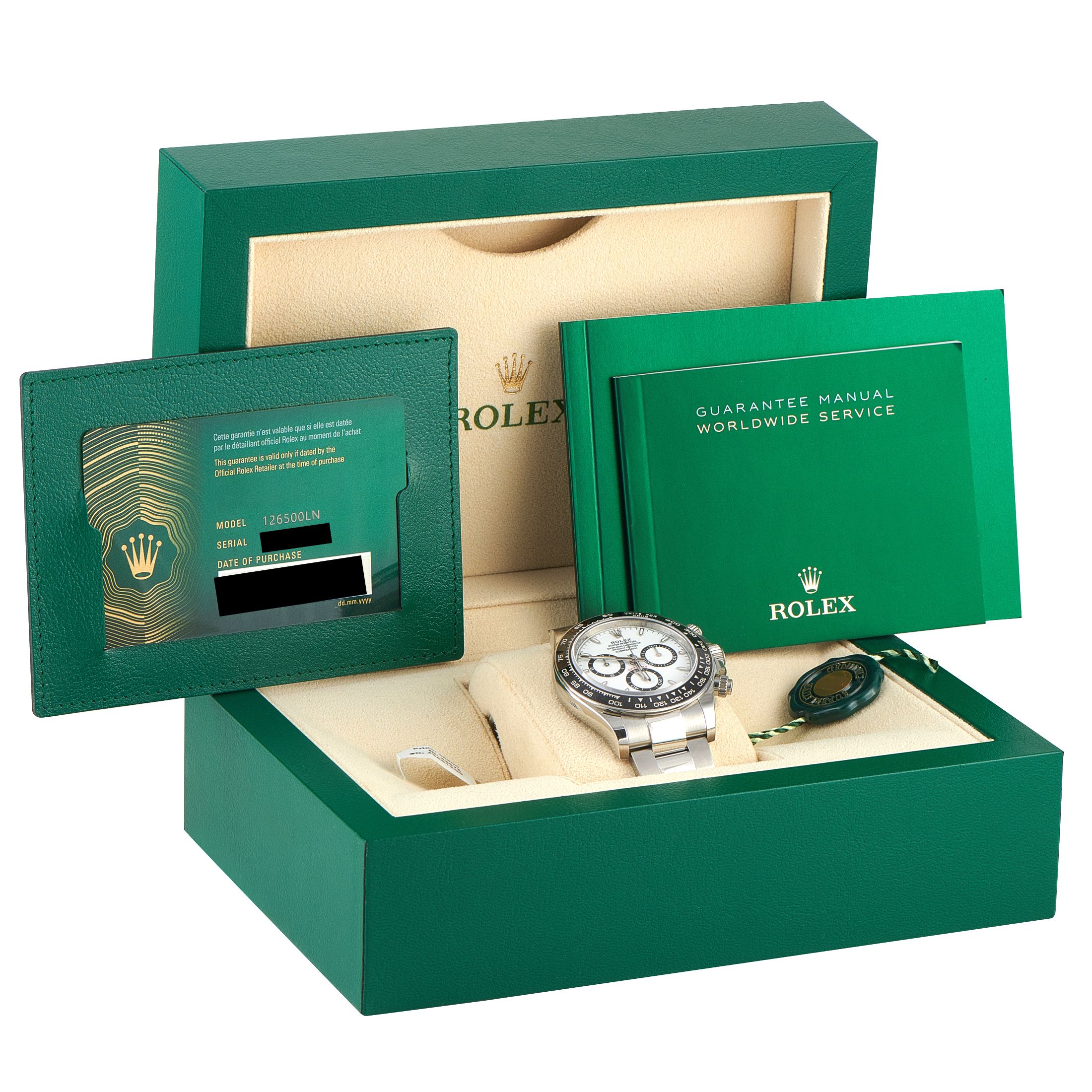 Rolex Daytona White Dial Steel Watch 126500LN