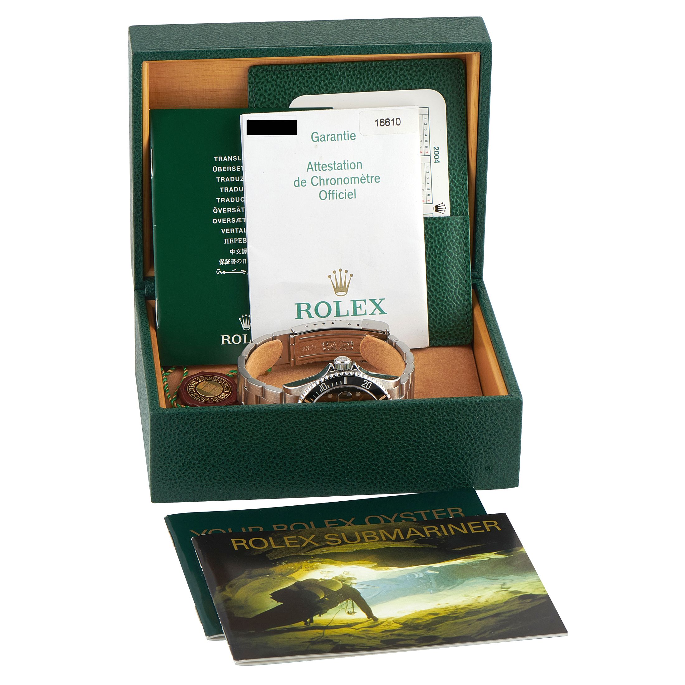 Rolex Submariner Date Black Dial Steel Watch 16610
