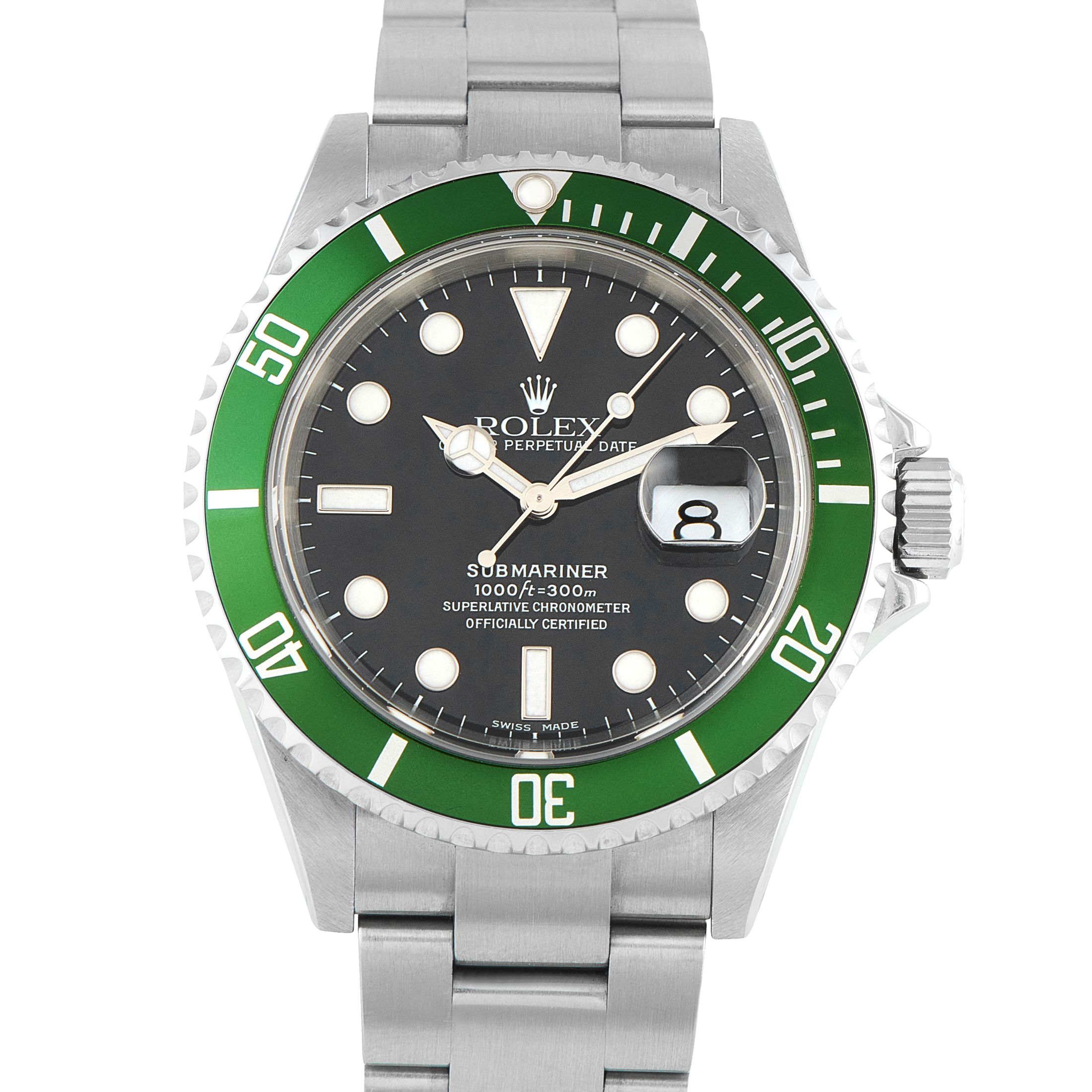 Rolex Submariner Kermit Steel Watch 16610LV
