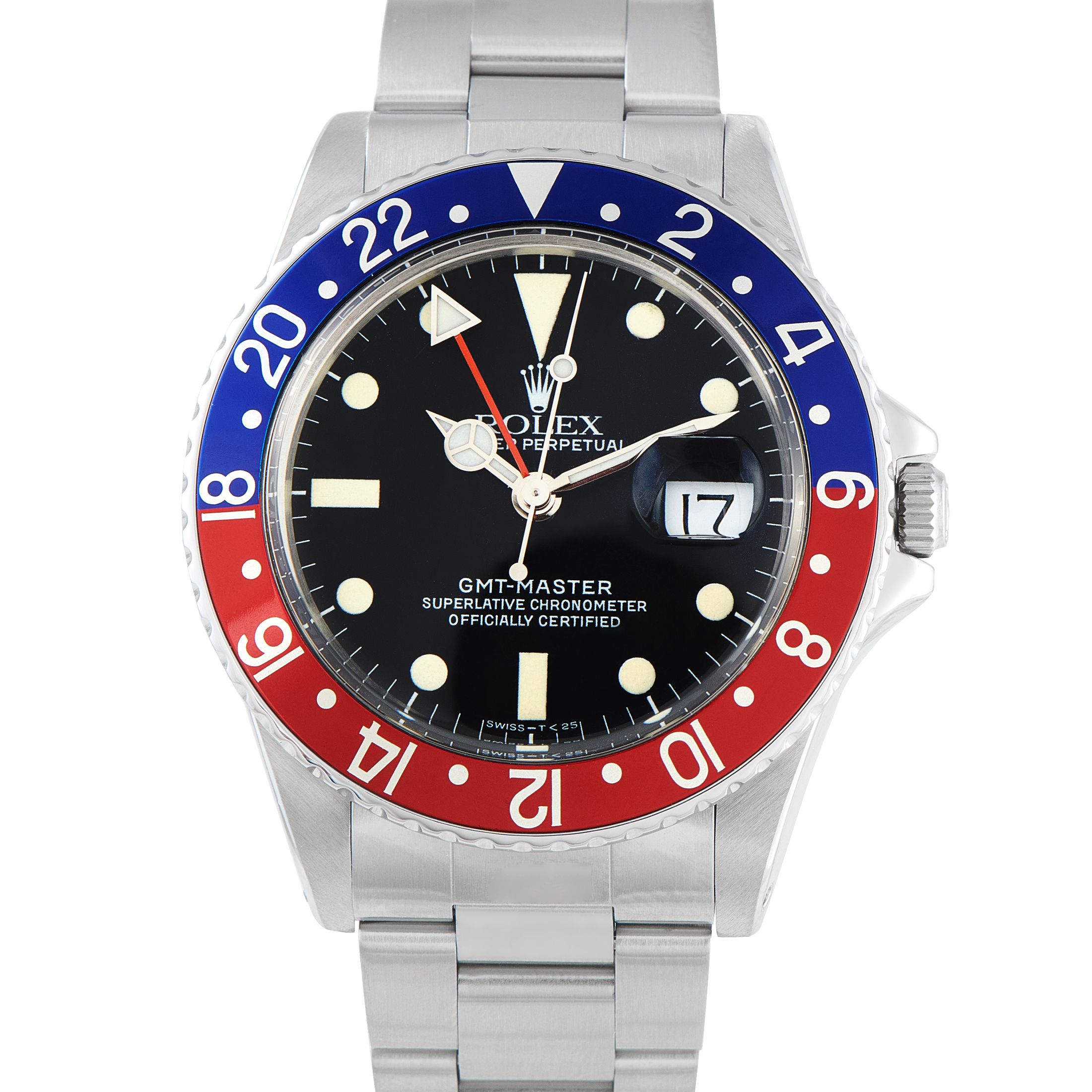 Rolex GMT-Master Pepsi Matte Black Watch 16750