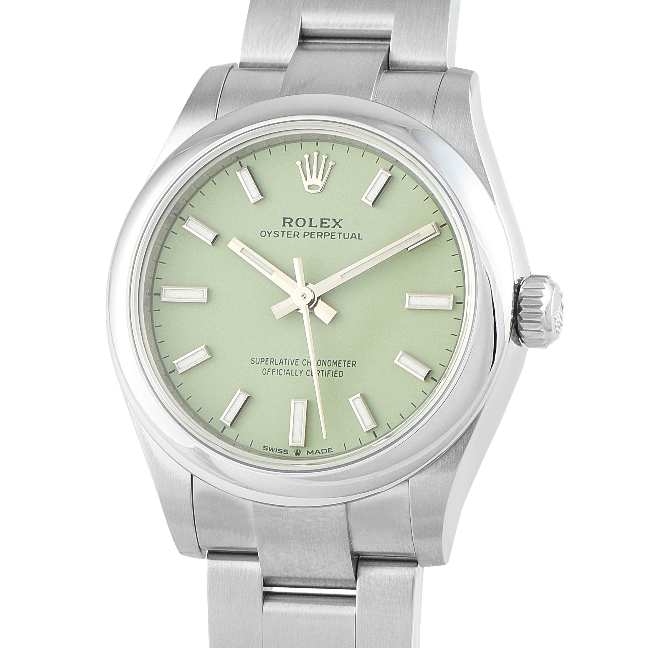 Rolex Oyster Perpetual 31 Pistachio Dial Steel Watch 277200