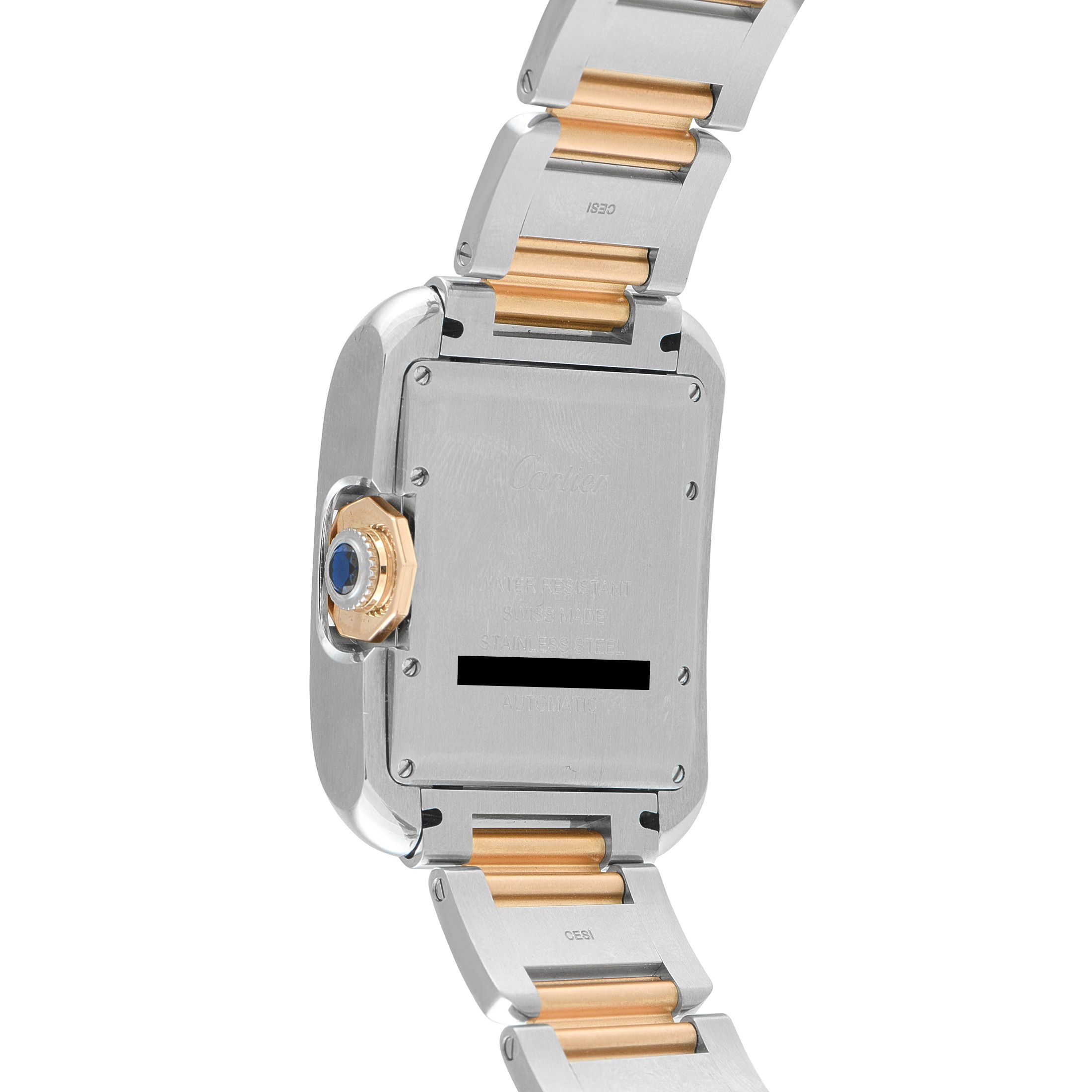 Cartier Tank Anglaise Large Steel and Rose Gold Watch W5310007 w5310007