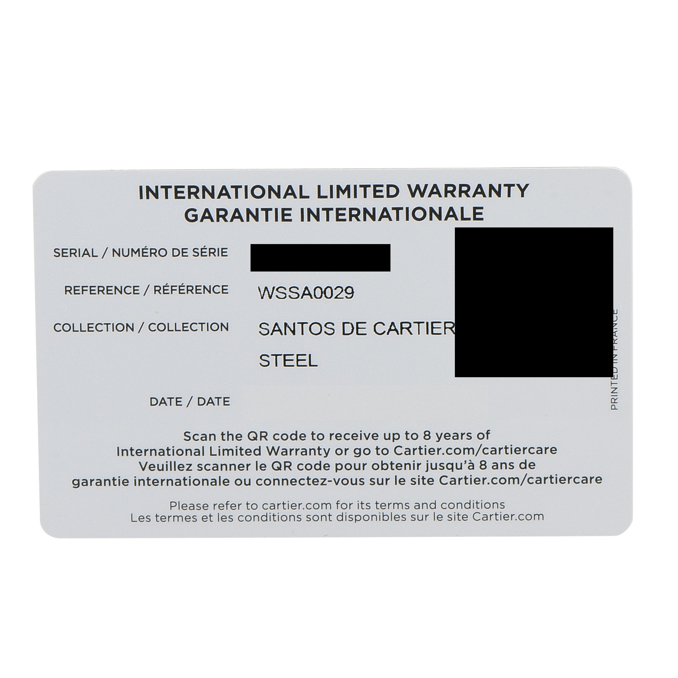 Cartier Santos Medium Model Steel Watch WSSA0029