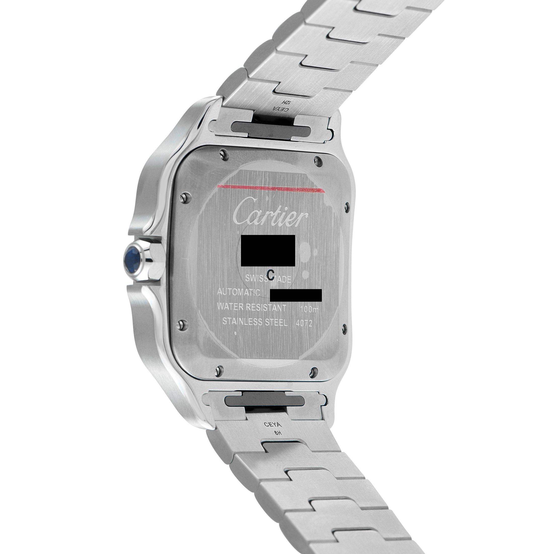 Cartier Santos Large Model Steel Watch WSSA0030