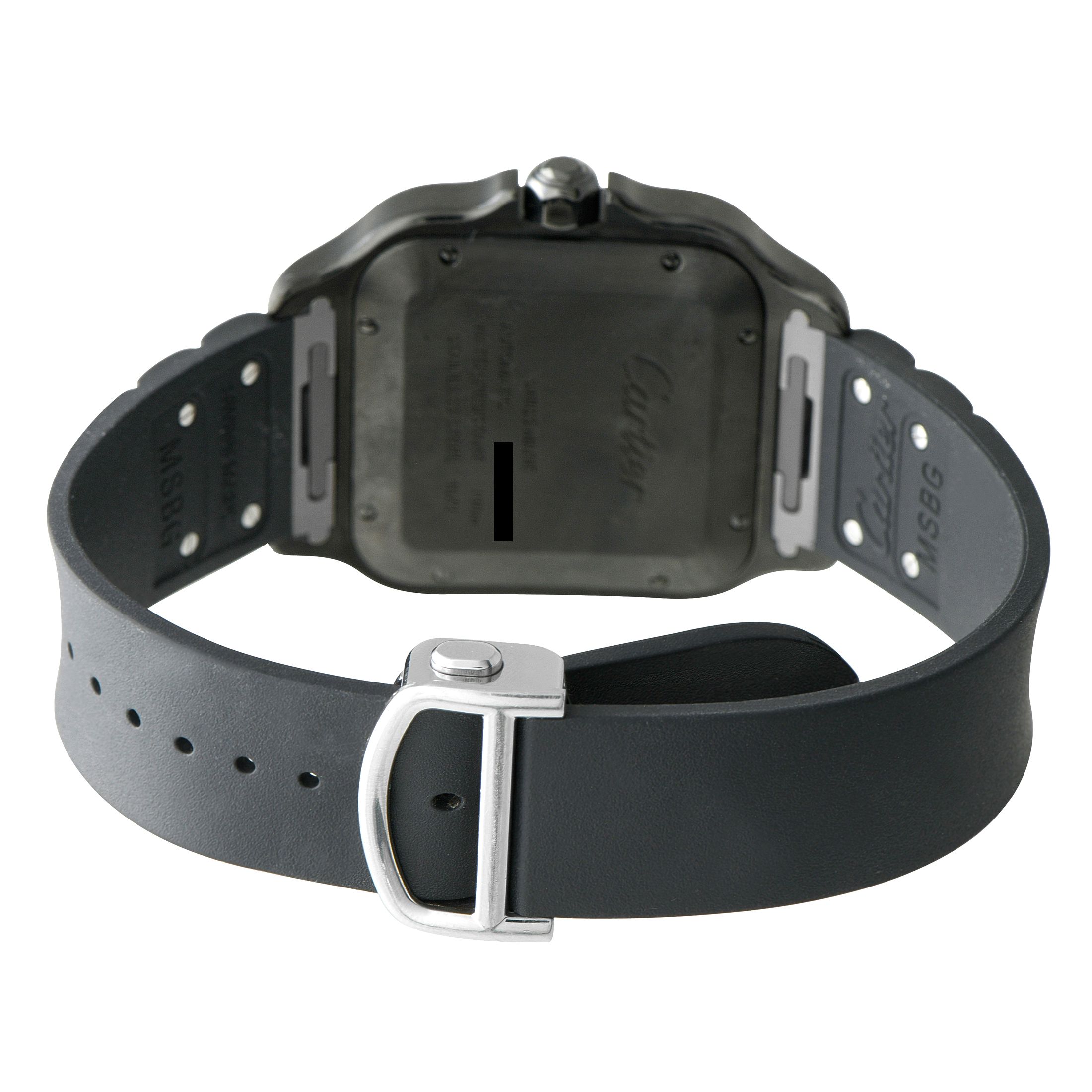 Cartier Santos Large Model All Black ADLC Steel Watch WSSA0039