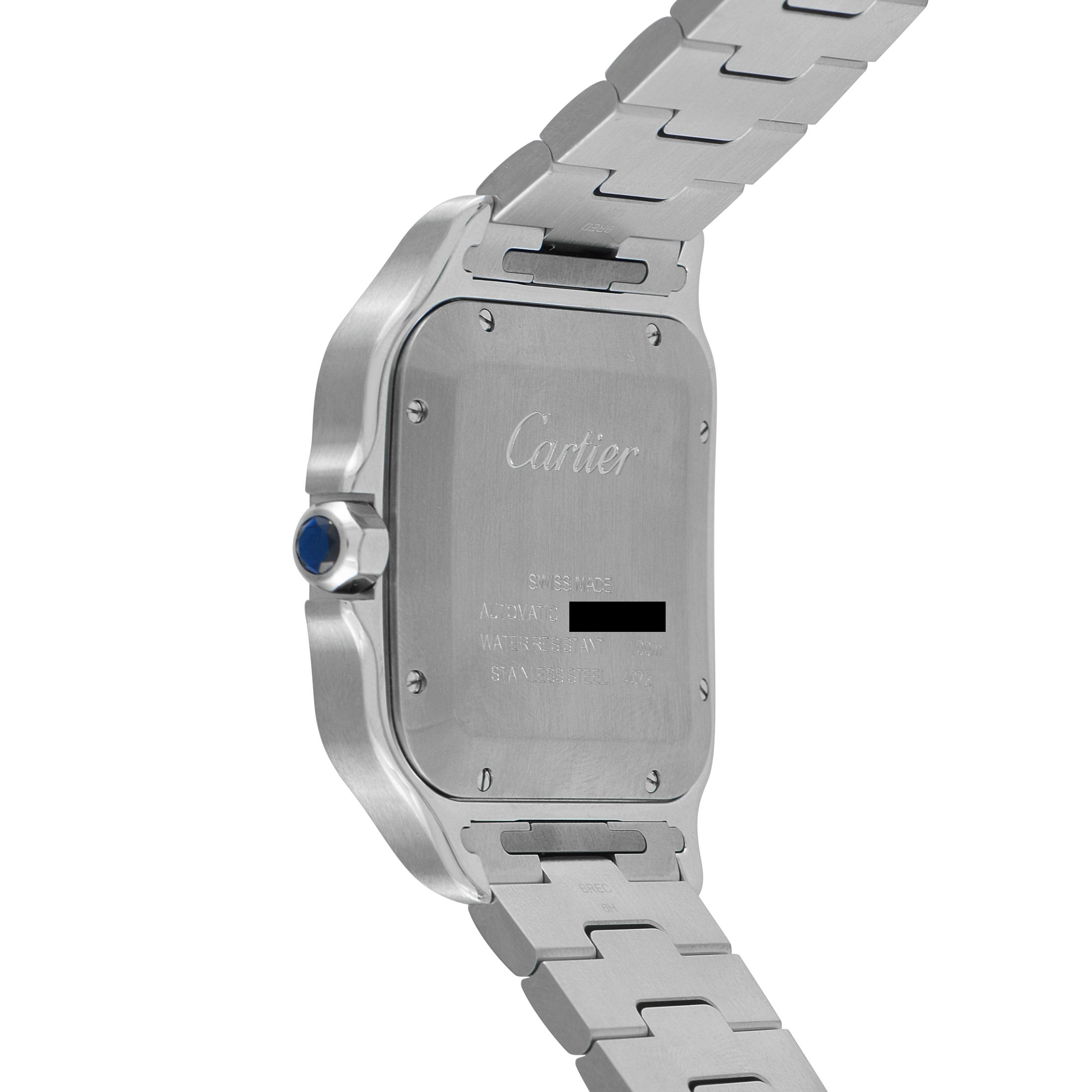 Cartier Santos Large Model Steel Watch WSSA0062
