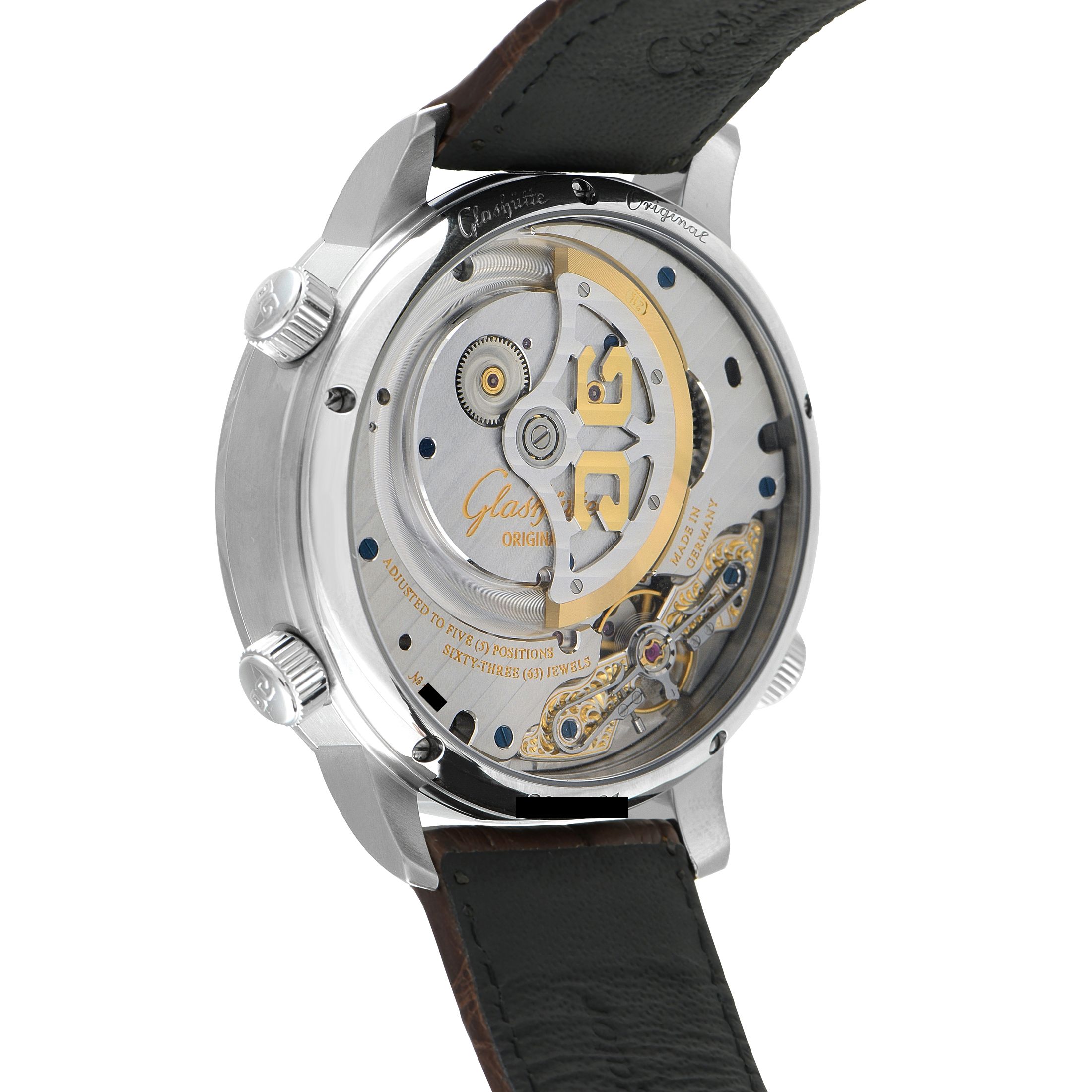 Glashutte Original Senator Cosmopolite Dual Time Steel Watch 1-89-02-03-02-64