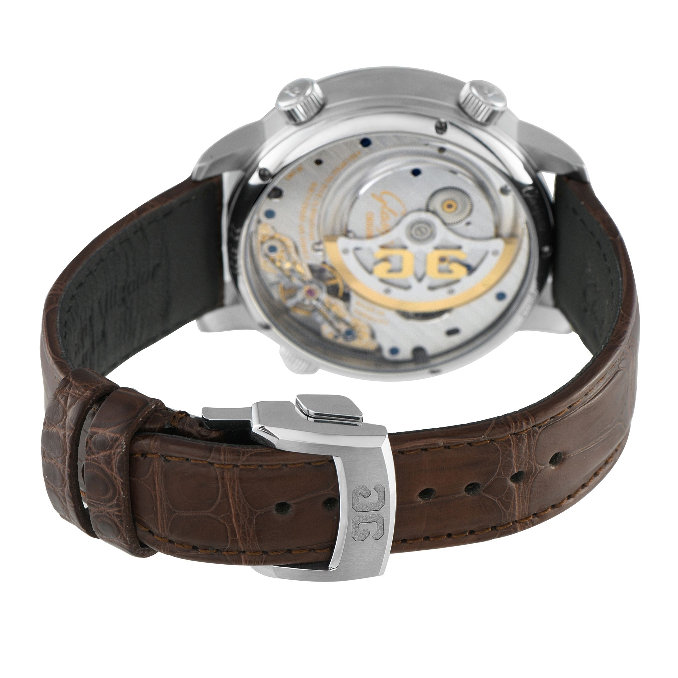 Glashutte Original Senator Cosmopolite Dual Time Steel Watch 1-89-02-03-02-64