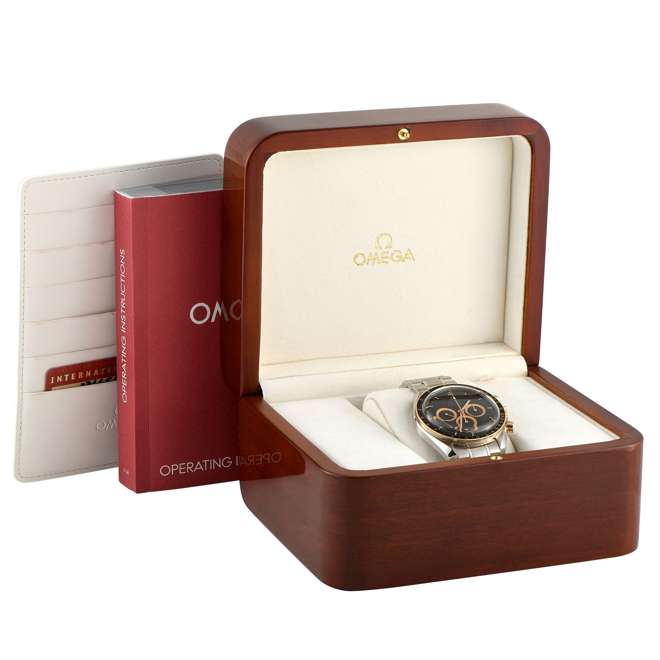 Omega Speedmaster Apollo 15 35th Anniversary Limited Edition Steel and Red Gold Watch 3366.51