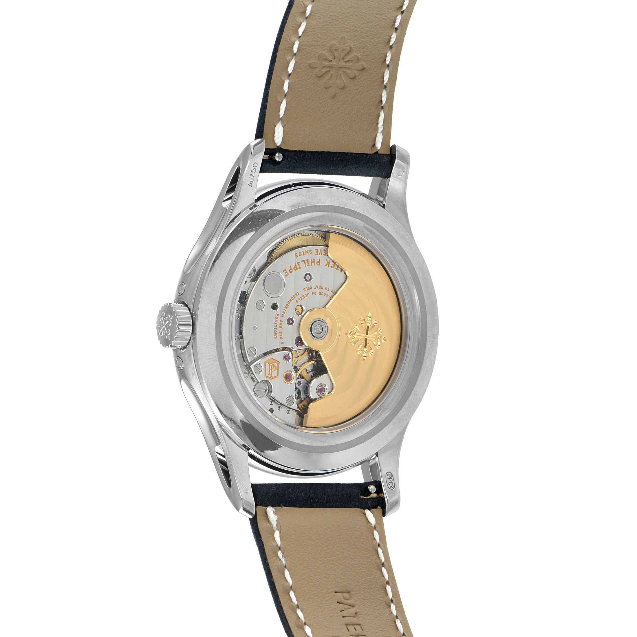 Patek Philippe Annual Calendar Moon Phase White Gold Watch 5205G-13