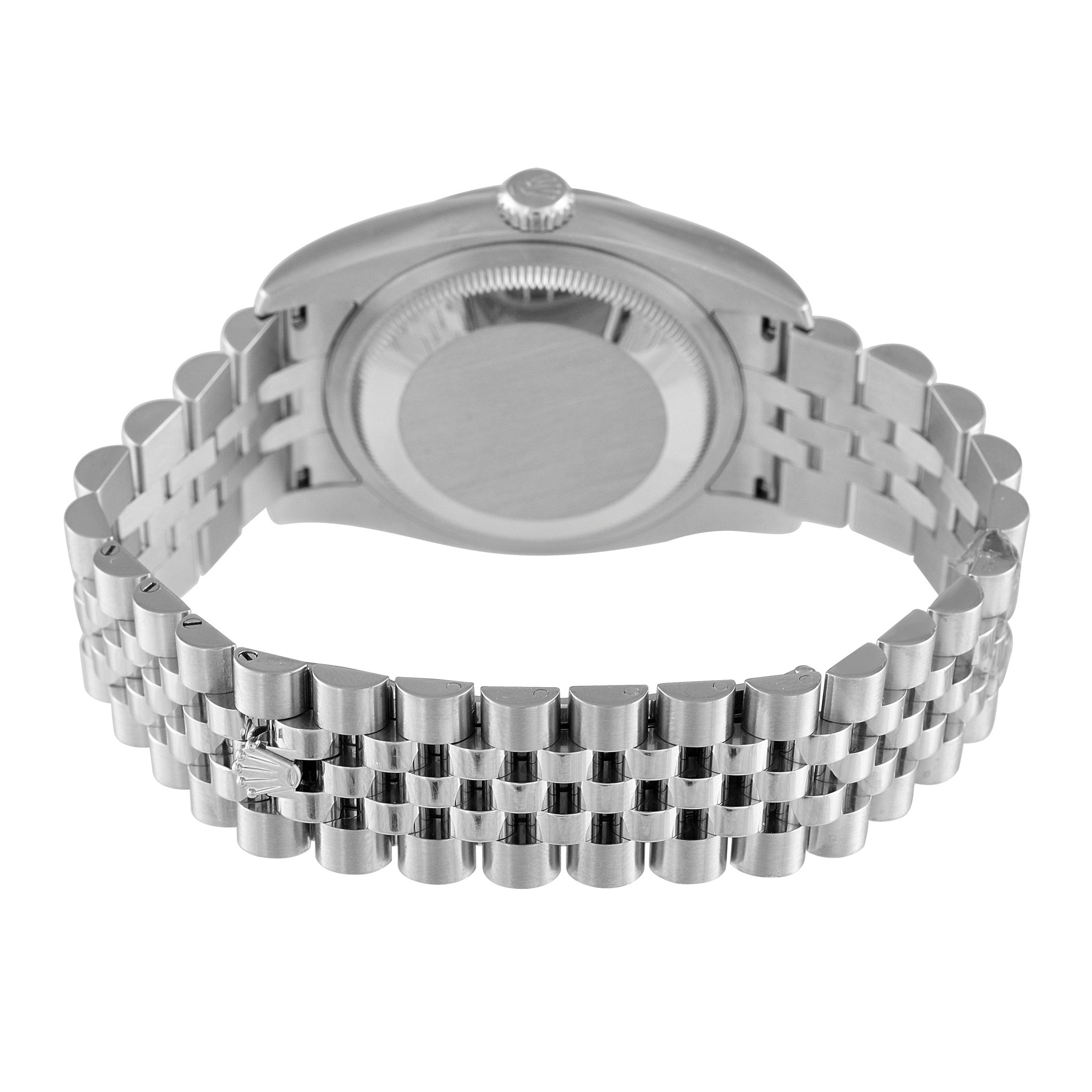Rolex Datejust 36 Blue Roman Dial Steel and White Gold Jubilee Watch 116234