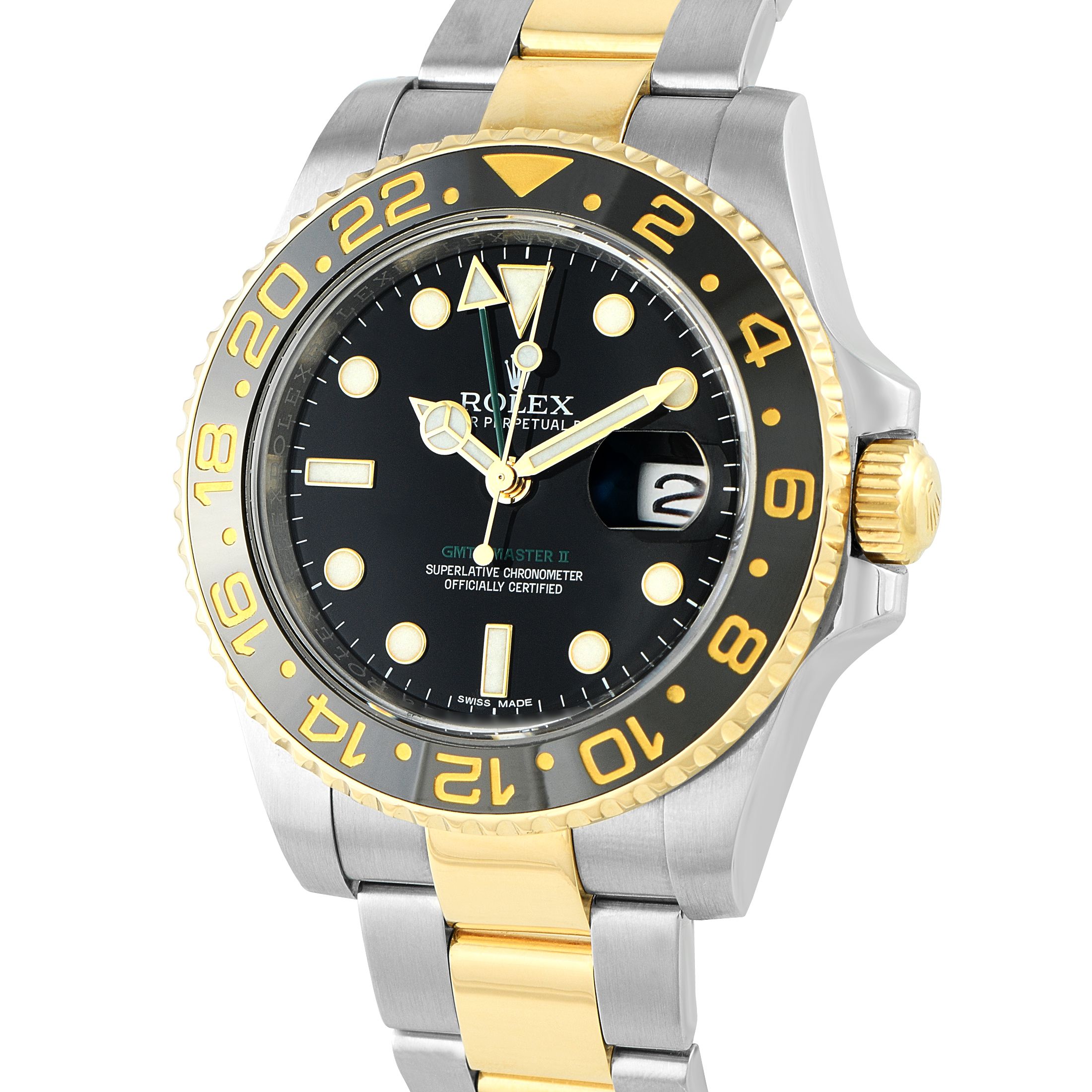 Rolex GMT-Master II Black Dial Two-Tone Watch 116713LN